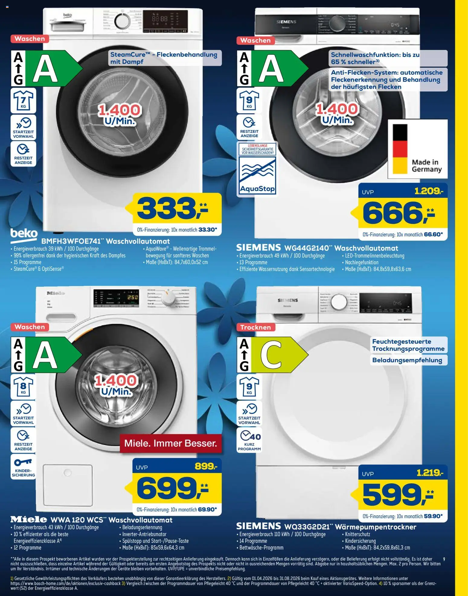 Euronics Das Technik-Upgrade im Frühjahr – gültig ab 09.05.2026 | Seite: 9 | Produkte: Miele, Siemens