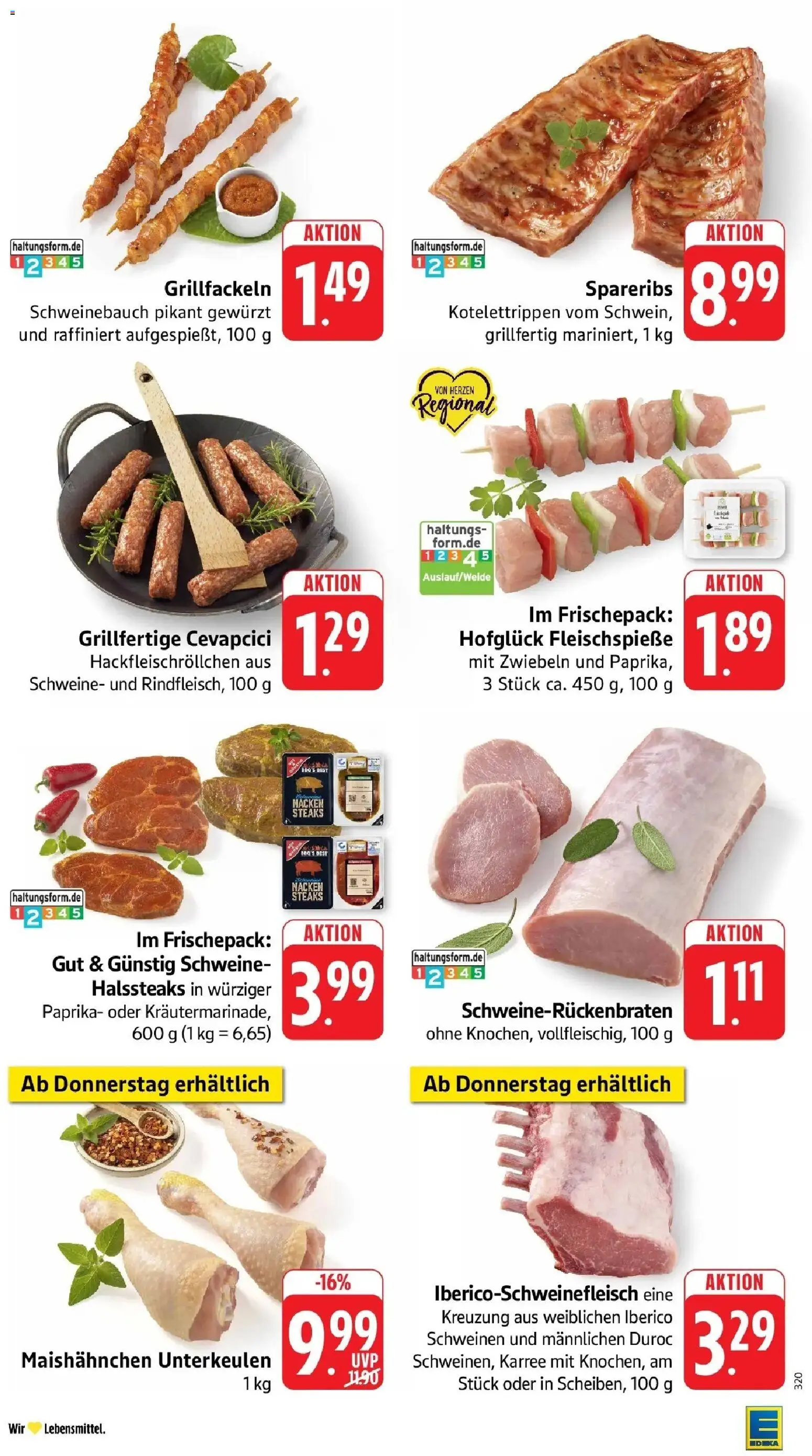 Edeka prospekt Pfungstadt – gültig ab 22.06.2026 | Seite: 8 | Produkte: Schweinebauch, Cevapcici, Zwiebeln, Paprika