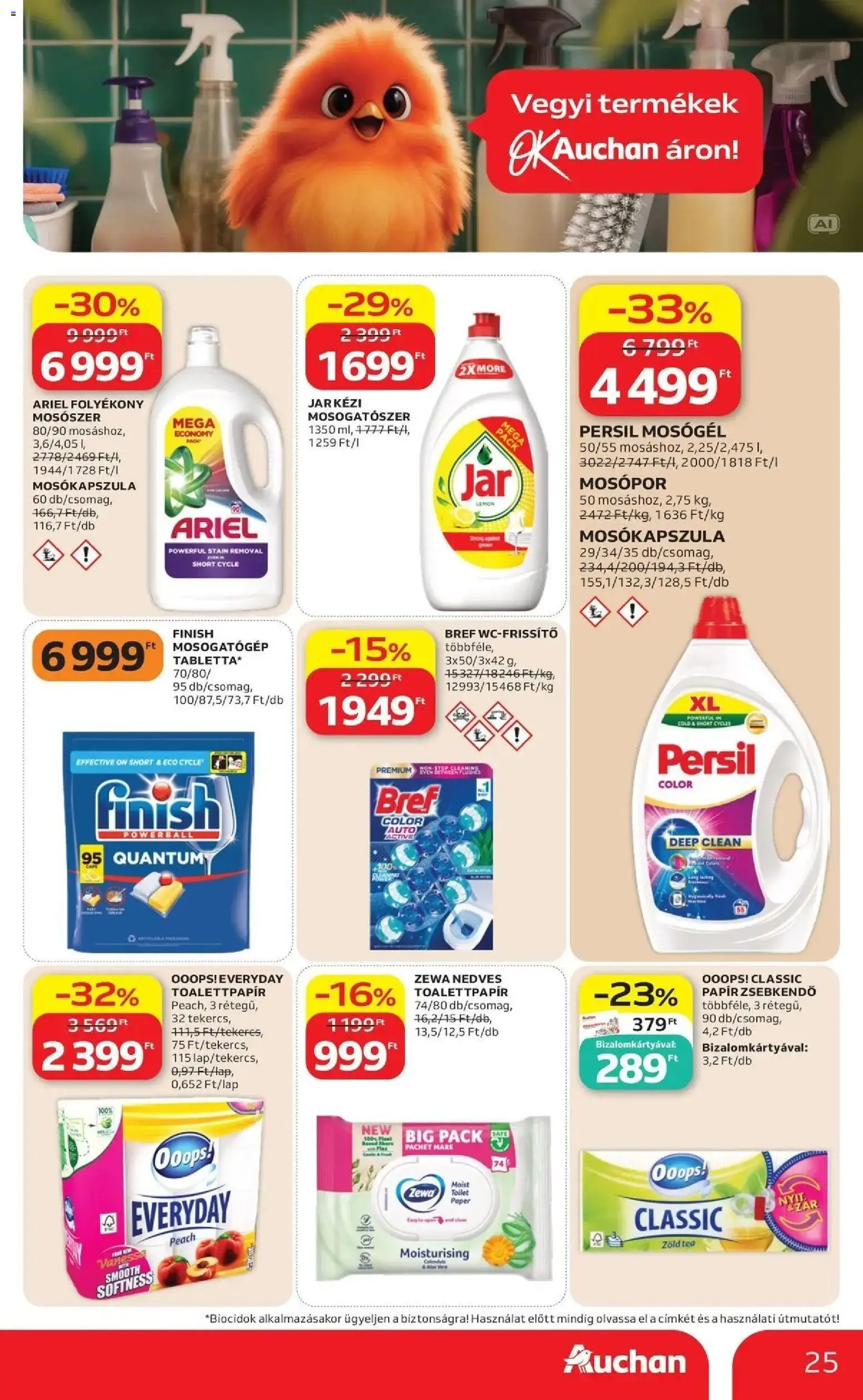 Auchan akciós újság Kecskemét - 2026.10.29. -tól/töl > akció, lapozható szórólap 🛍️ | Oldal: 25 | Termékek: Toalettpapír, Mosókapszula, Zöld tea, Papír zsebkendő