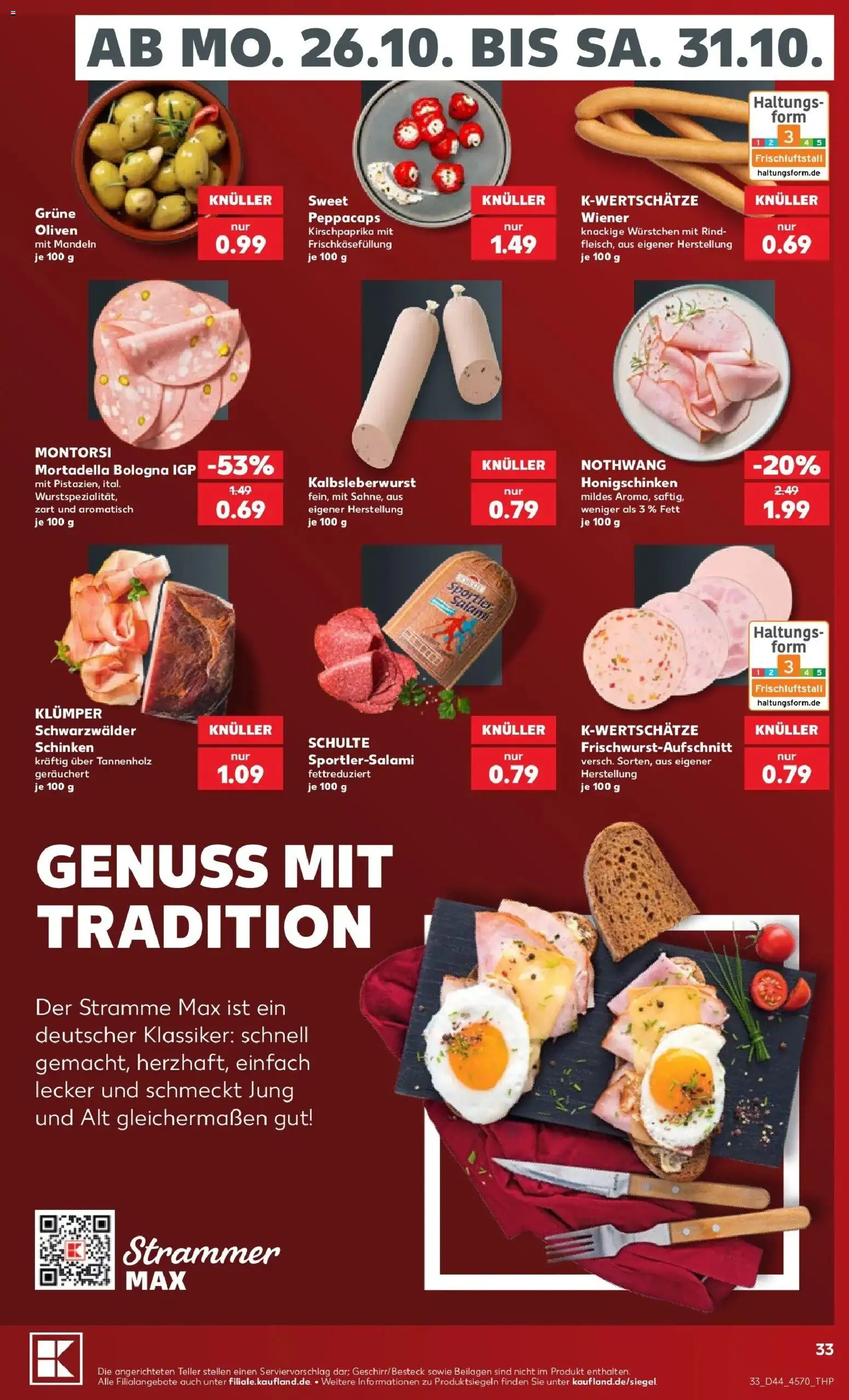 Prospekt Kaufland ab 26.10.2026 » Angebote Online zum Blättern | Seite: 37 | Produkte: Beilagen, Mandeln, Schinken