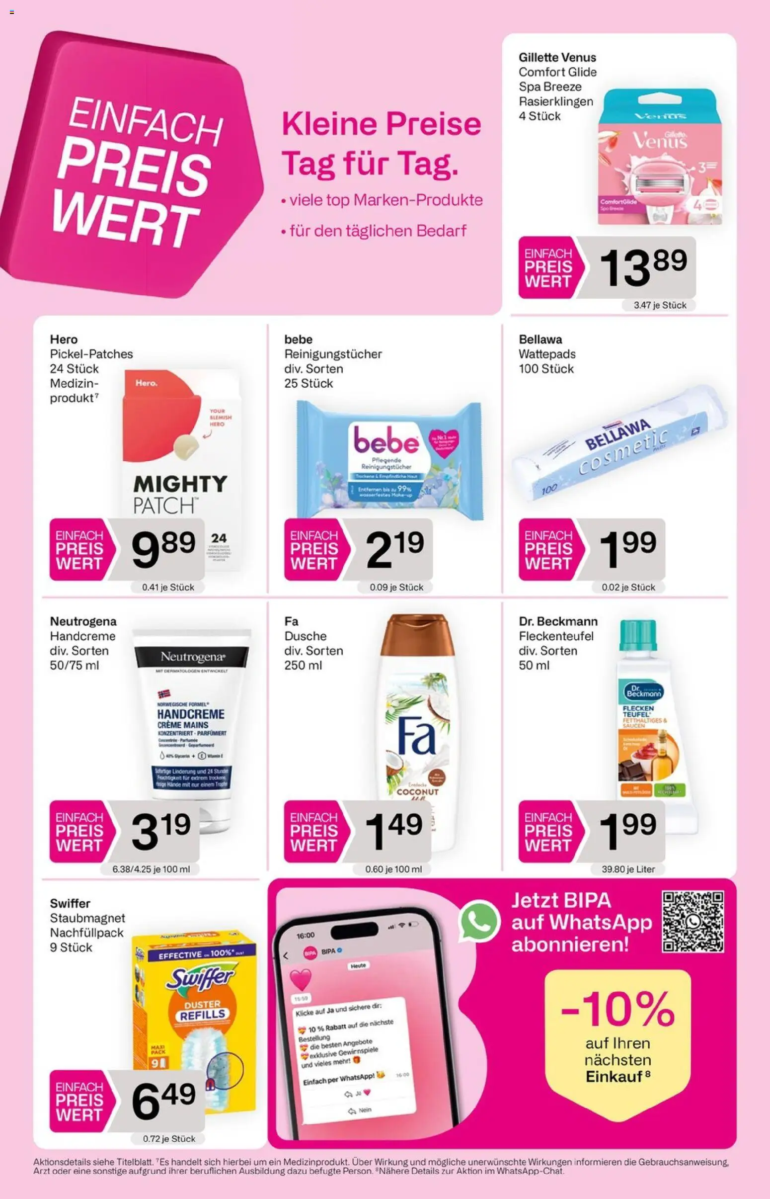 Bipa Flugblatt gültig ab 20.08.2026 | Seite: 8 | Produkte: Dusche, Creme, Handcreme, Reinigungstücher