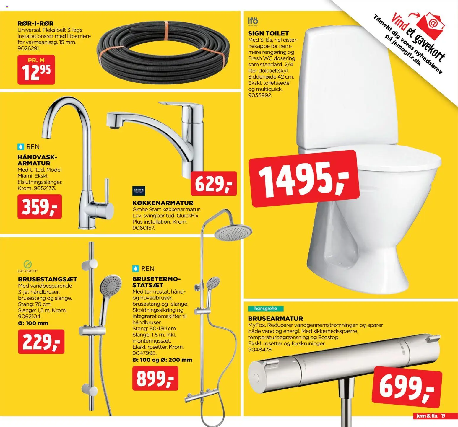 Jem & fix tilbudsavis – gyldig fra 02/08/2026 | Side: 19 | Produkter: Håndvask, Toilet, Søm