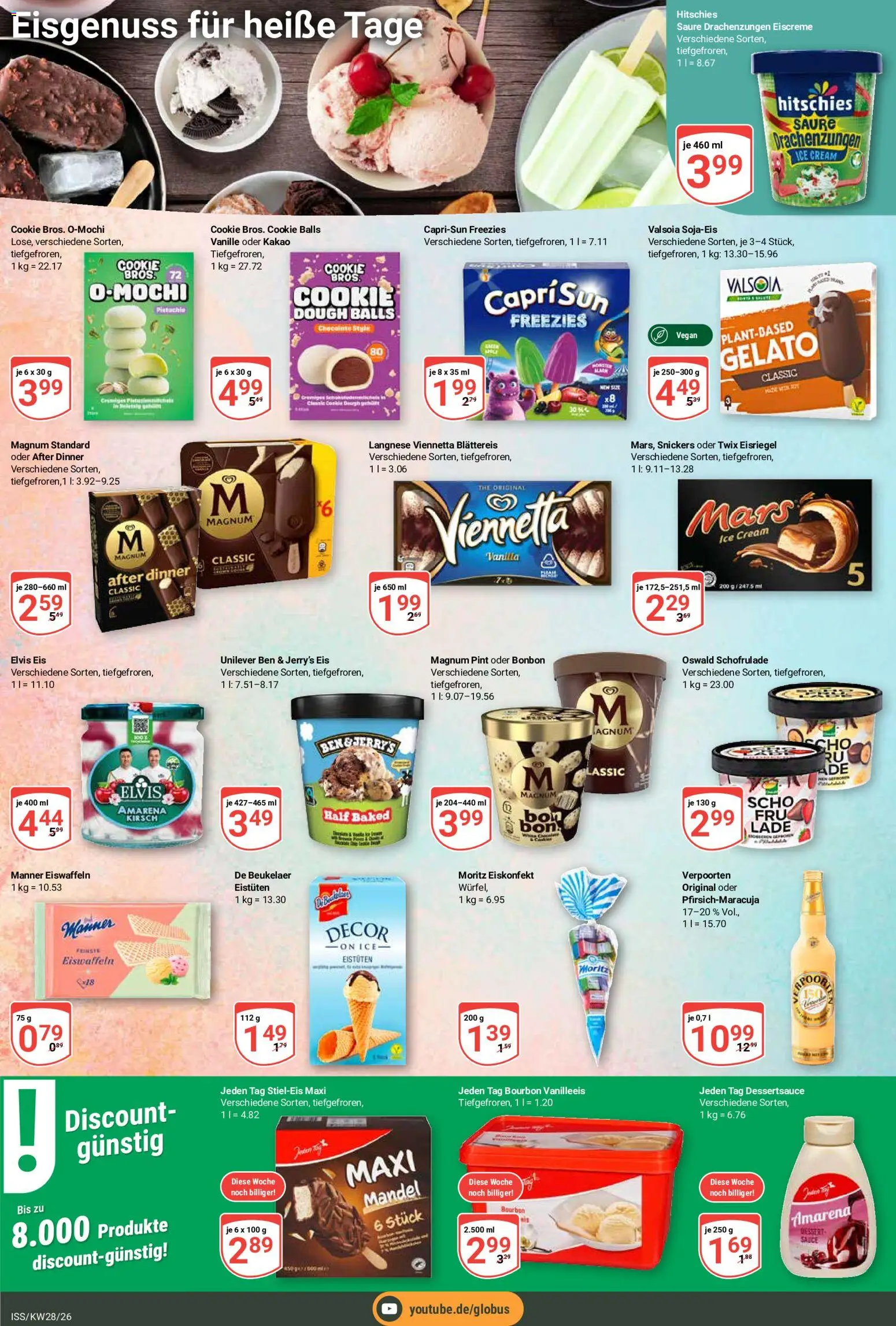 Globus Prospekt – gültig ab 06.07.2026 | Seite: 15 | Produkte: Eiscreme, Snickers, Mars, Eis