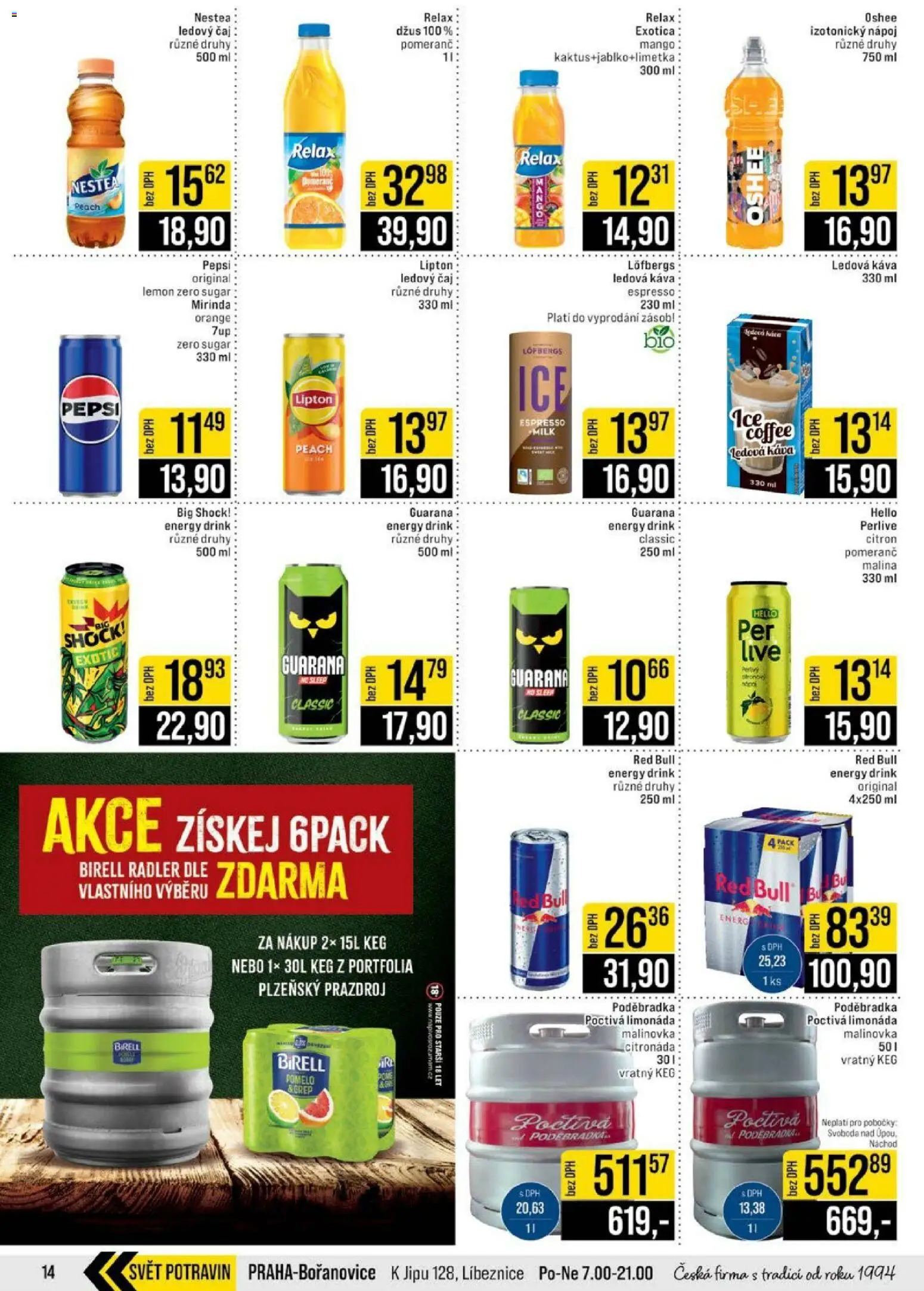 Jip leták - Cash & Carry od 10.06.2026 | Strana: 14 | Produkty: Pomelo, Mango, Káva, Red Bull