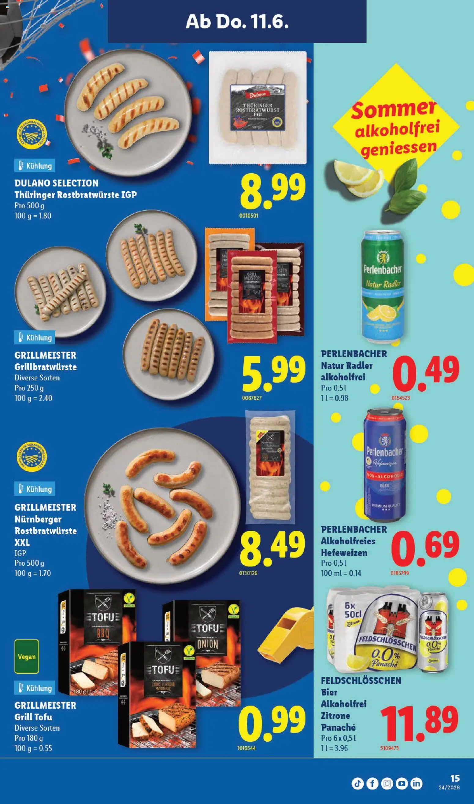 Lidl aktionen – gültig ab 11.06.2026 | Seite: 17 | Produkte: Bier, Zitrone, Grill