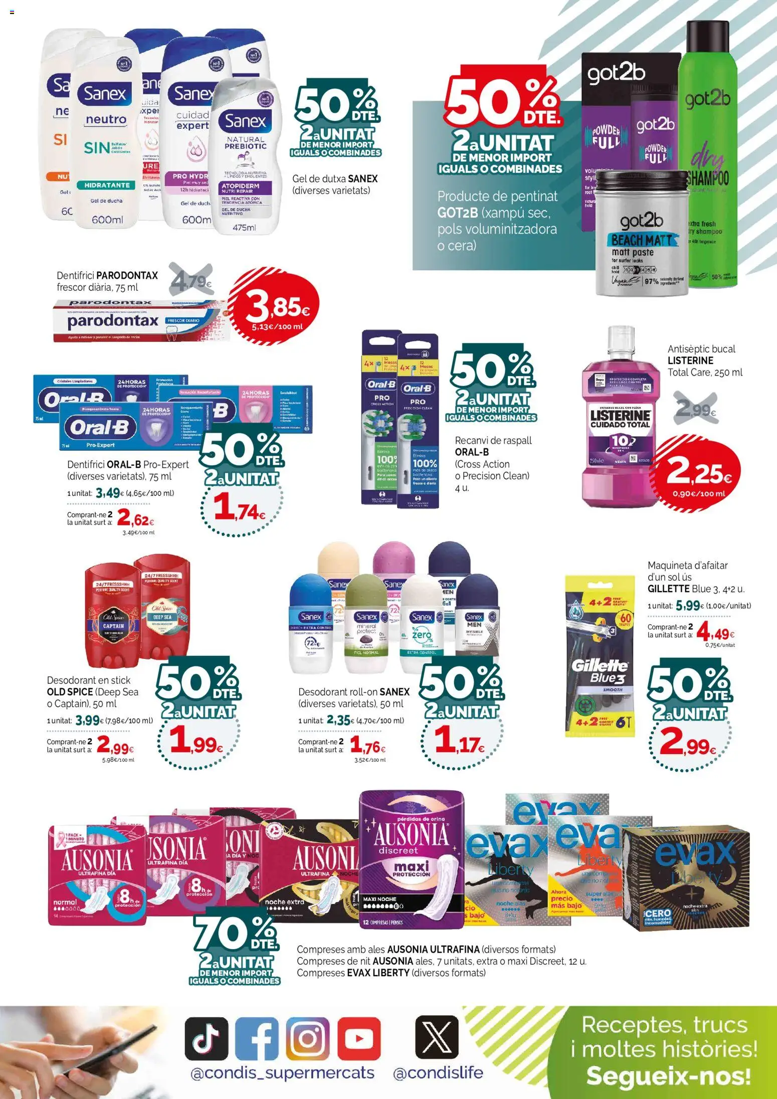 Condis - folleto │ válido desde el 30/09/2026 | Página: 29 | Productos: Gel de ducha, Listerine, Compresas, Ducha