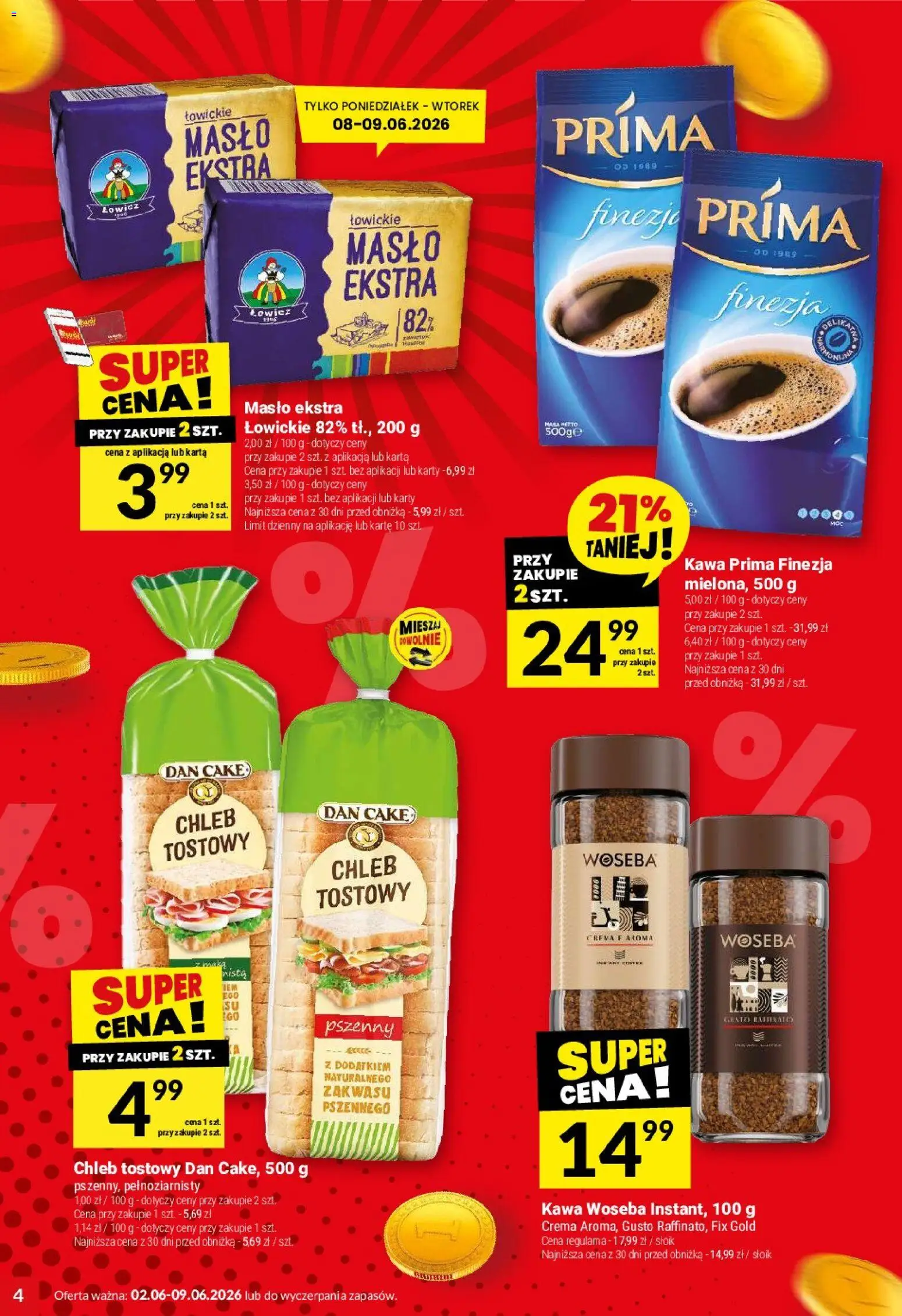 Twój Market gazetka od 02.06.2026 | Strona: 4 | Produkty: Karta, Masło, Kawa, Kawa prima