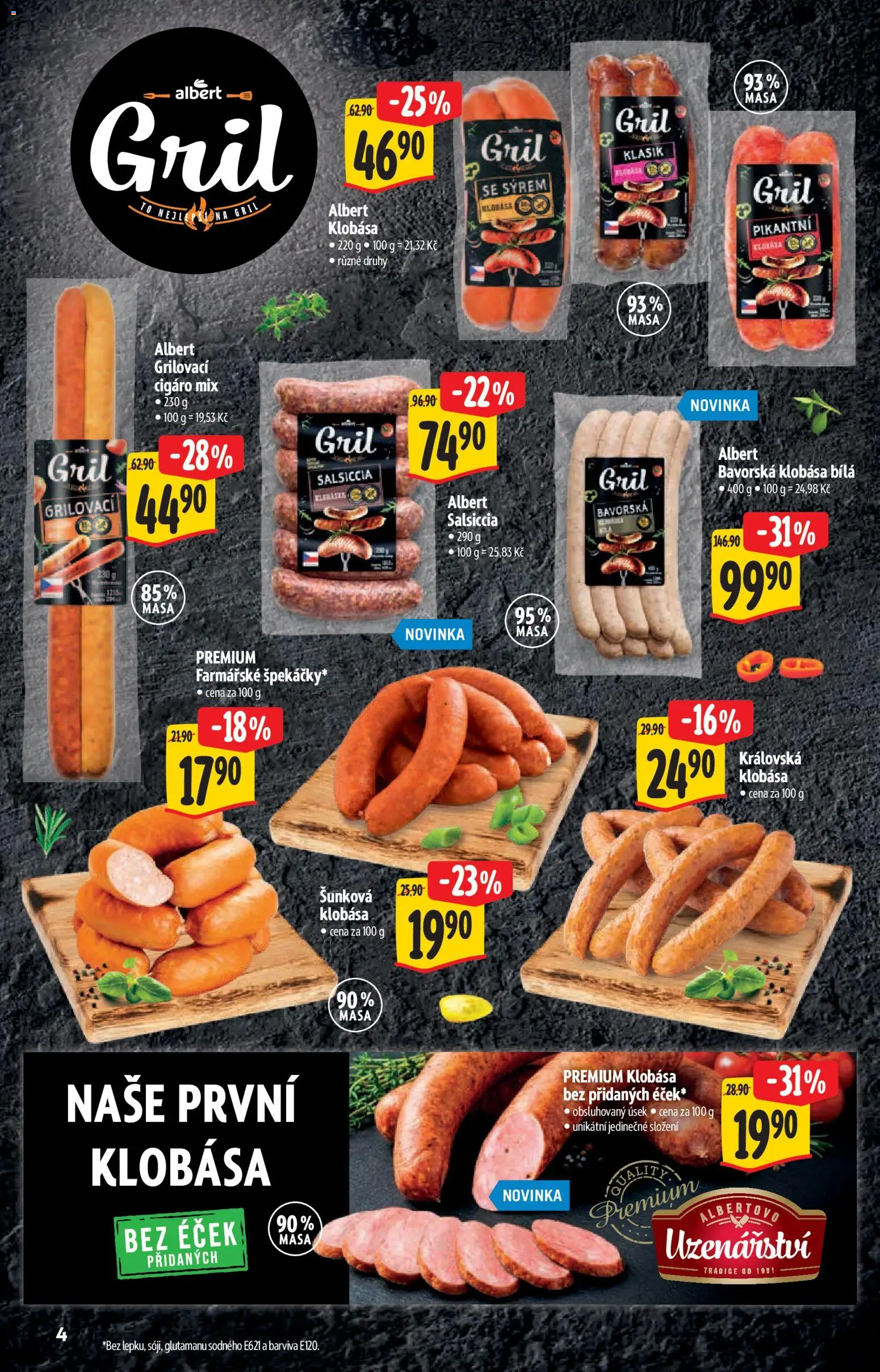 Albert katalog - Hypermarket - Gril od 22.07.2026 | Strana: 4 | Produkty: Klobása, Gril, Salsiccia