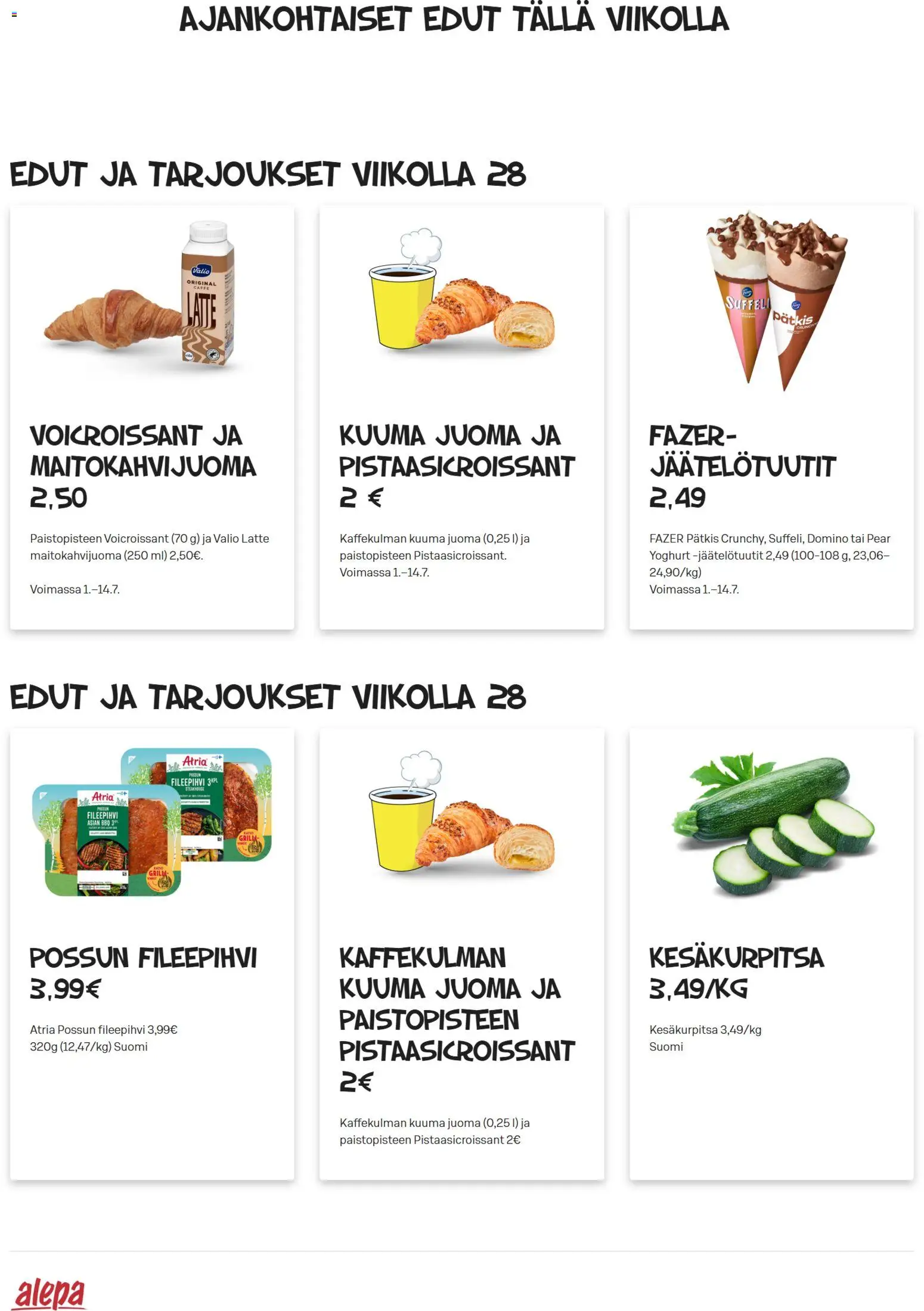 Alepa tarjoukset – voimassa 08/07/2026 alkaen | Sivu: 1