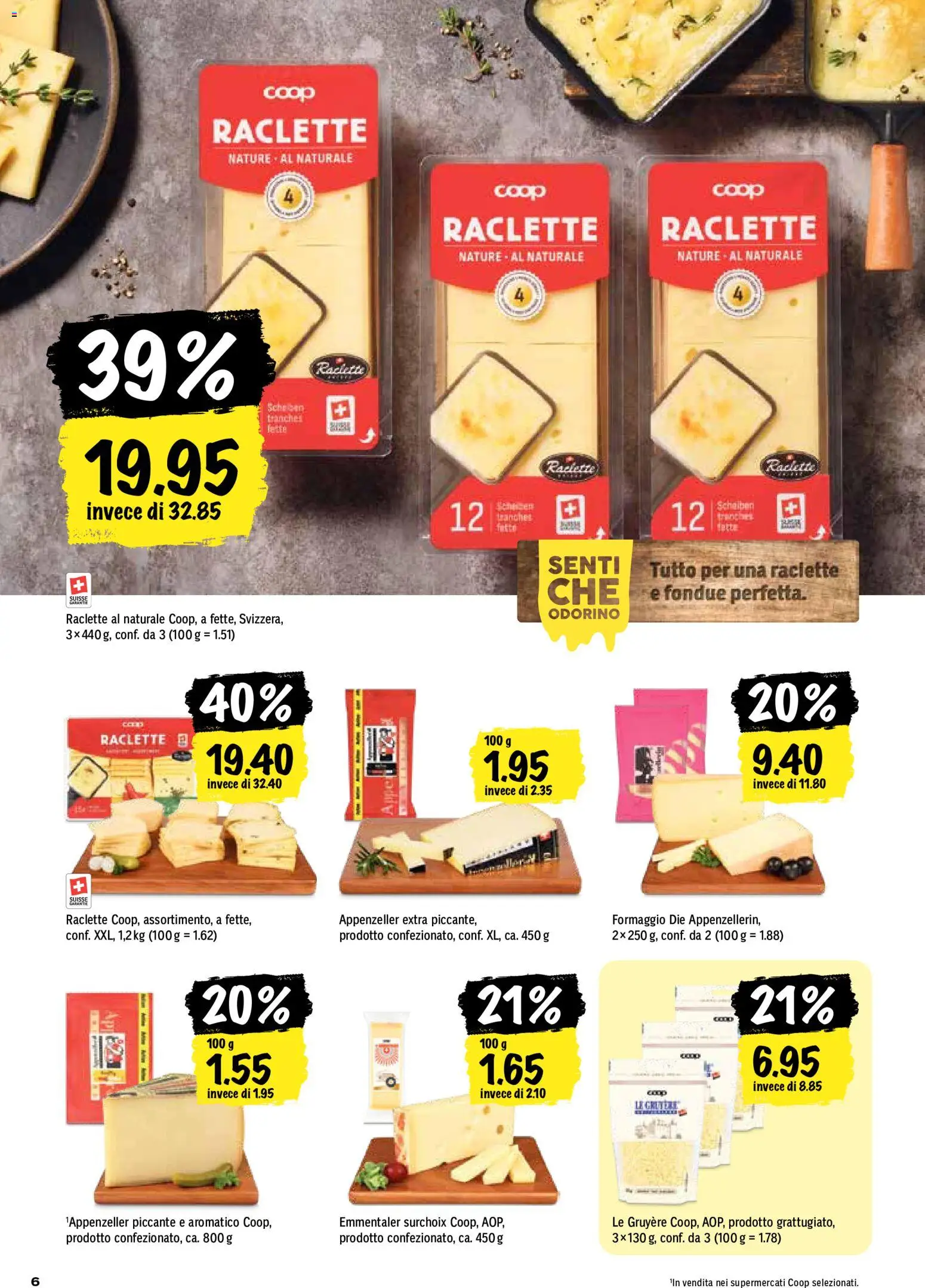Coop aktionen IT – gültig ab 29.10.2026 | Seite: 6 | Produkte: Raclette, Fondue