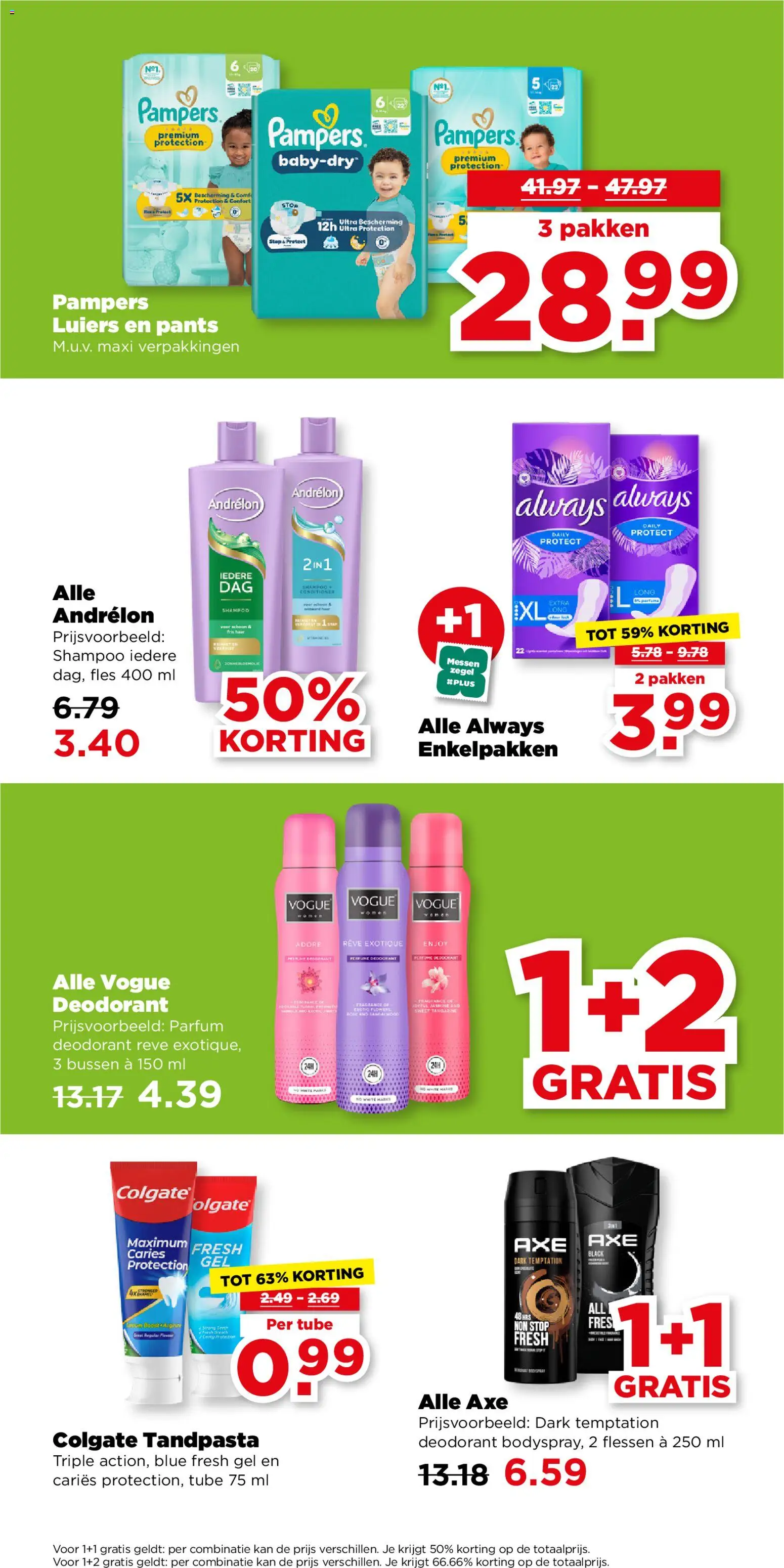 {H1} | Pagina: 30 | Producten: Tandpasta, Kan, Pampers, Pads