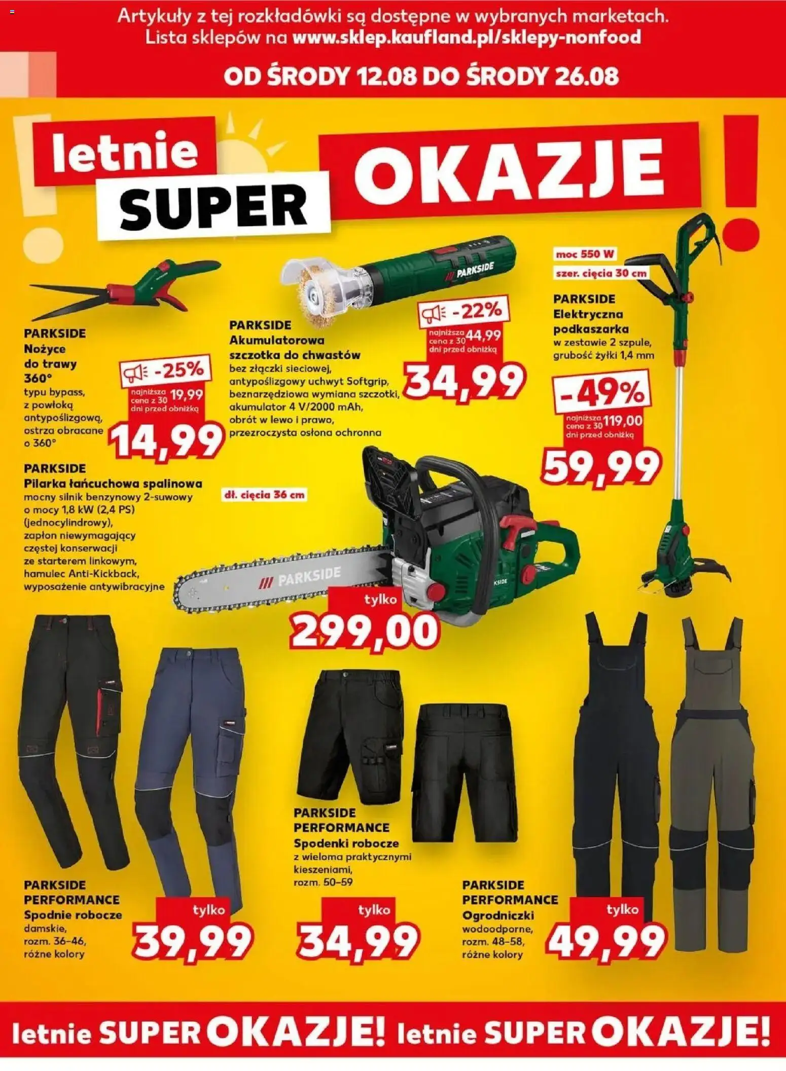 Kaufland - Kaufland Non food ważne do 26.08 od 12.08.2026 - od jutra PDF | Strona: 8 | Produkty: Ogrodniczki, Trawy, Spodnie robocze, Nożyce do trawy