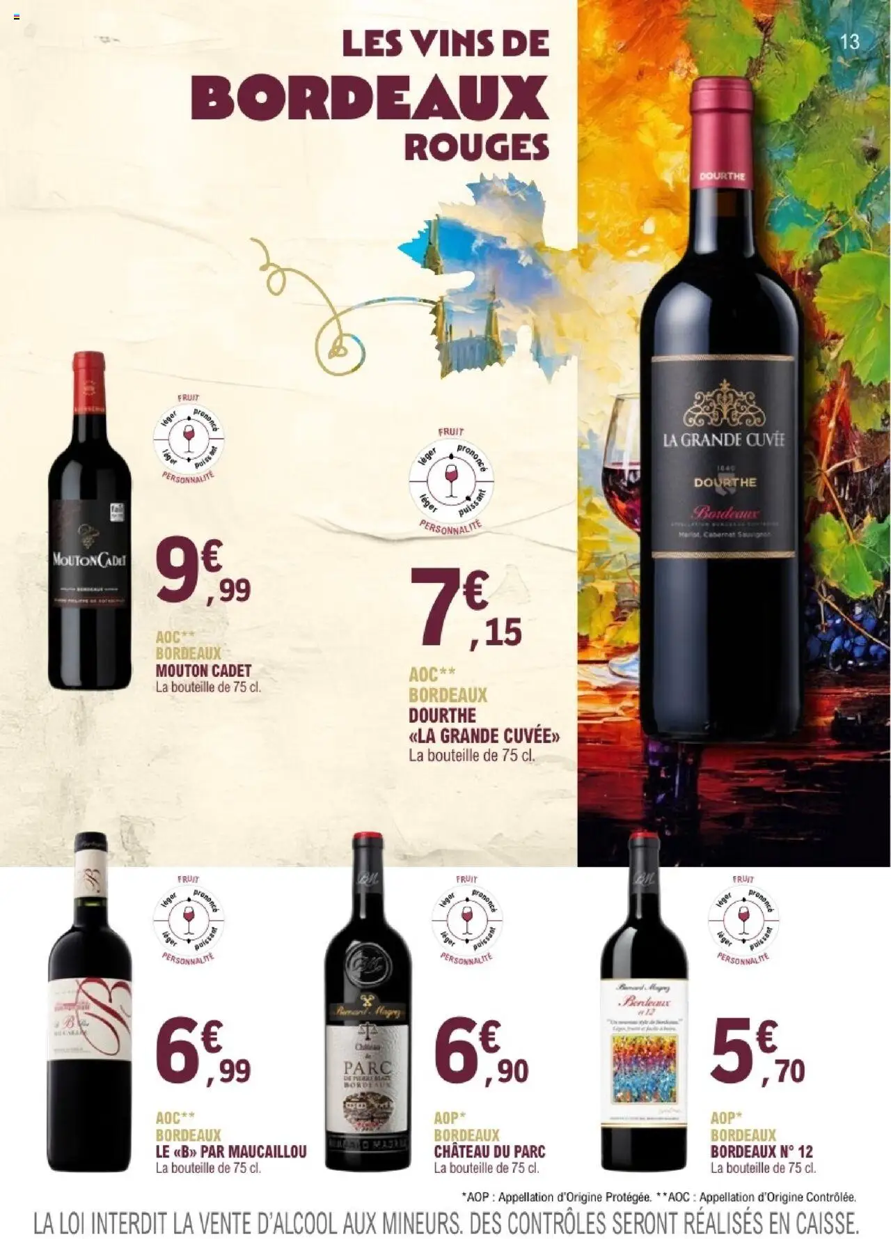 {H1} | Page: 13 | Produits: Cabernet Sauvignon, Bouteille