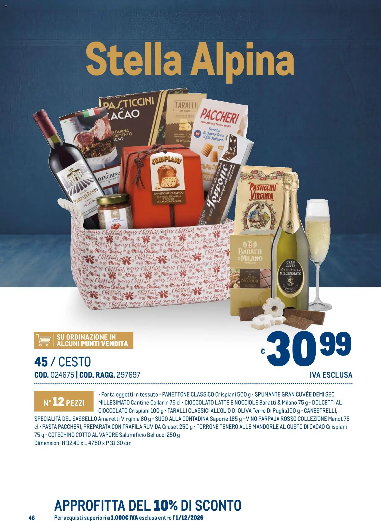 Volantino Metro del 19/10/2026 | Pagina: 48 | Prodotti: Pasticcini, Pasta, Nocciole, Arancia