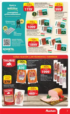 TAURIS PREMIER SÜLT SONKA, csemegepultban kapható - amely érvényes a következő dátumtól: 2026.07.16. | Oldal: 7