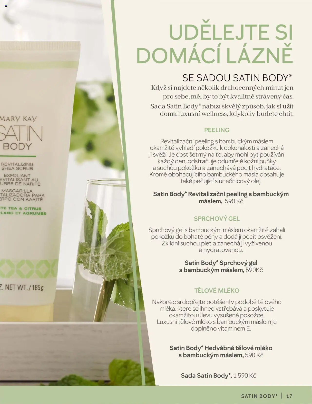Mary Kay katalog - Péče pro ruce a tělo od 16.03.2025 | Strana: 15 | Produkty: Tělové mléko, Mléko, Body, Peeling