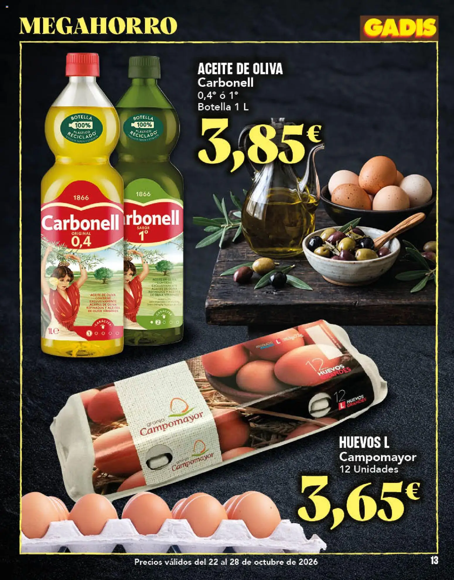 Gadis - folleto │ válido desde el 22/10/2026 | Página: 13 | Productos: Huevos, Aceite, Aceite de oliva