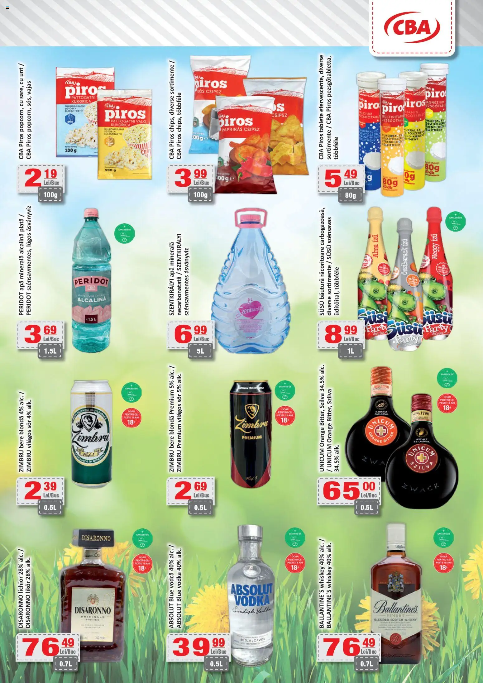 Noul catalog CBA – valabil de la 08.05.2026 | Pagină: 8 | Produse: Unt, Bere, Whiskey, Apă