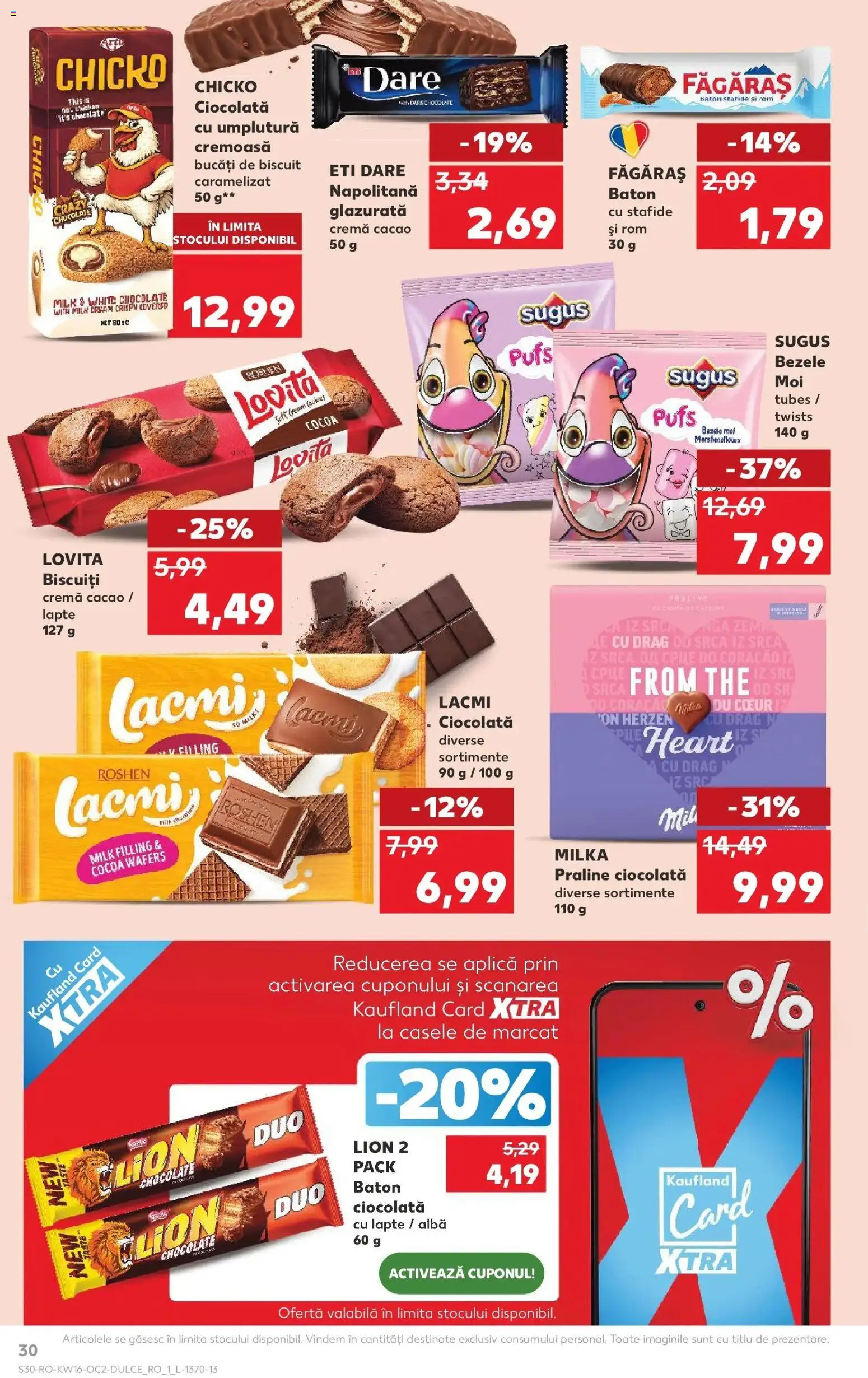 Noul catalog Kaufland – valabil de la 15.04.2026 | Pagină: 30 | Produse: Lapte, Cremă, Rom, Stafide