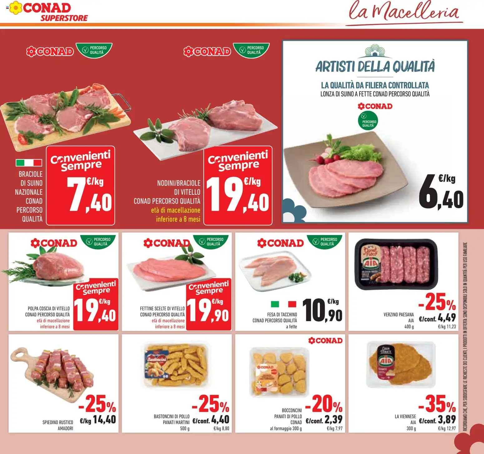 Volantino Conad del 15/07/2026 | Pagina: 17 | Prodotti: Pollo, Tacchino, Formaggio, Vitello