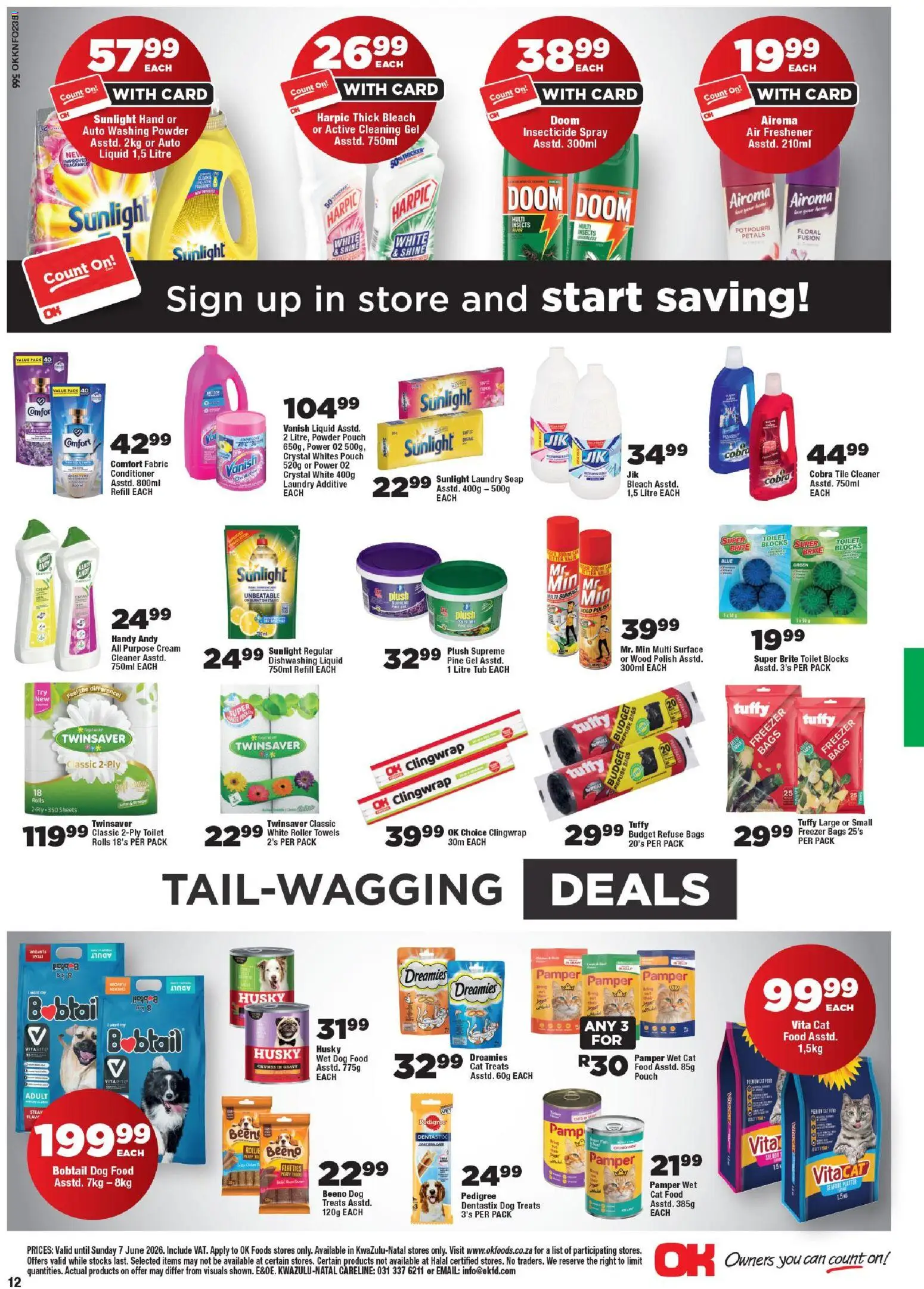 New OK Foods catalogue – valid from 25.05.2026 | Page: 12 | Products: Freezer, Fragrance, Powder, Dishwashing liquid