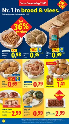 DUNKIN' donuts, In de smaak cheesecake crumble 2 stuks per verpakking - Voorbeeld van een folder van Lidl, geldig van 11.05.2026 | Pagina: 14