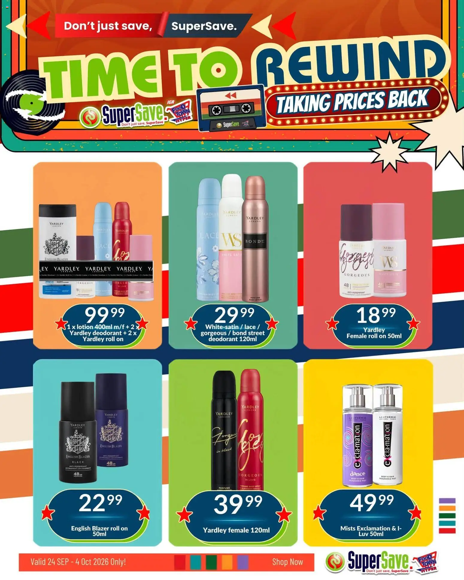 New Super Save catalogue – valid from 24/09/2026 | Page: 44 | Products: Fragrance, Deodorant, Antiperspirant, Lotion