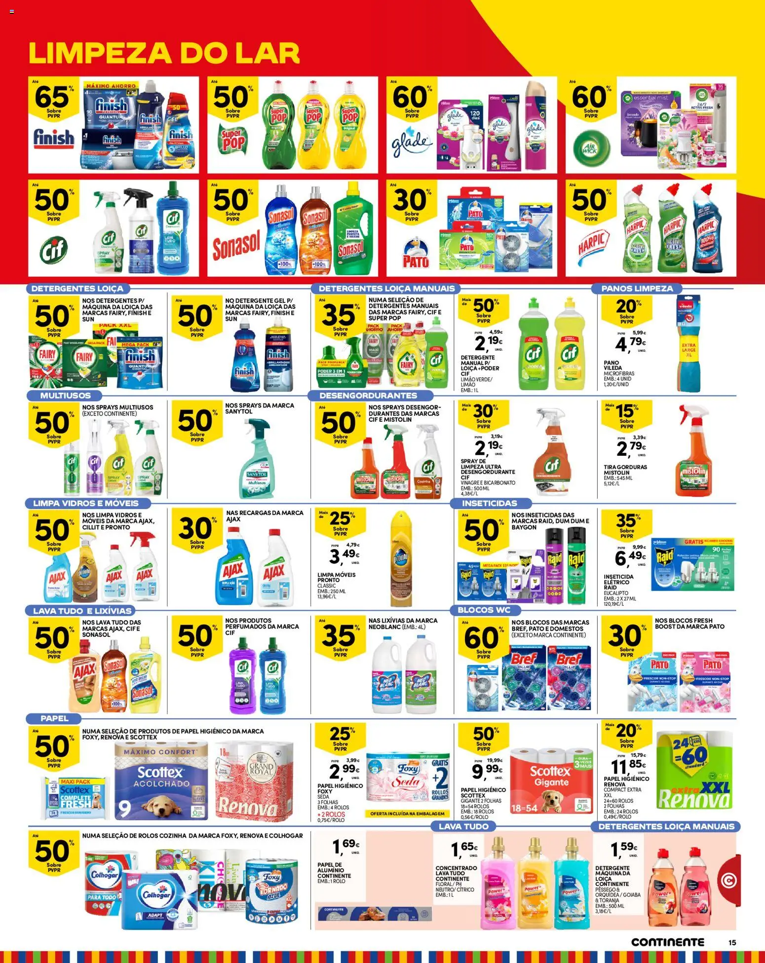 Continente Madeira │ válido de 16.06.2026 | Página: 15 | Produtos: Vinagre, Inseticida, Detergente, Limpa vidros