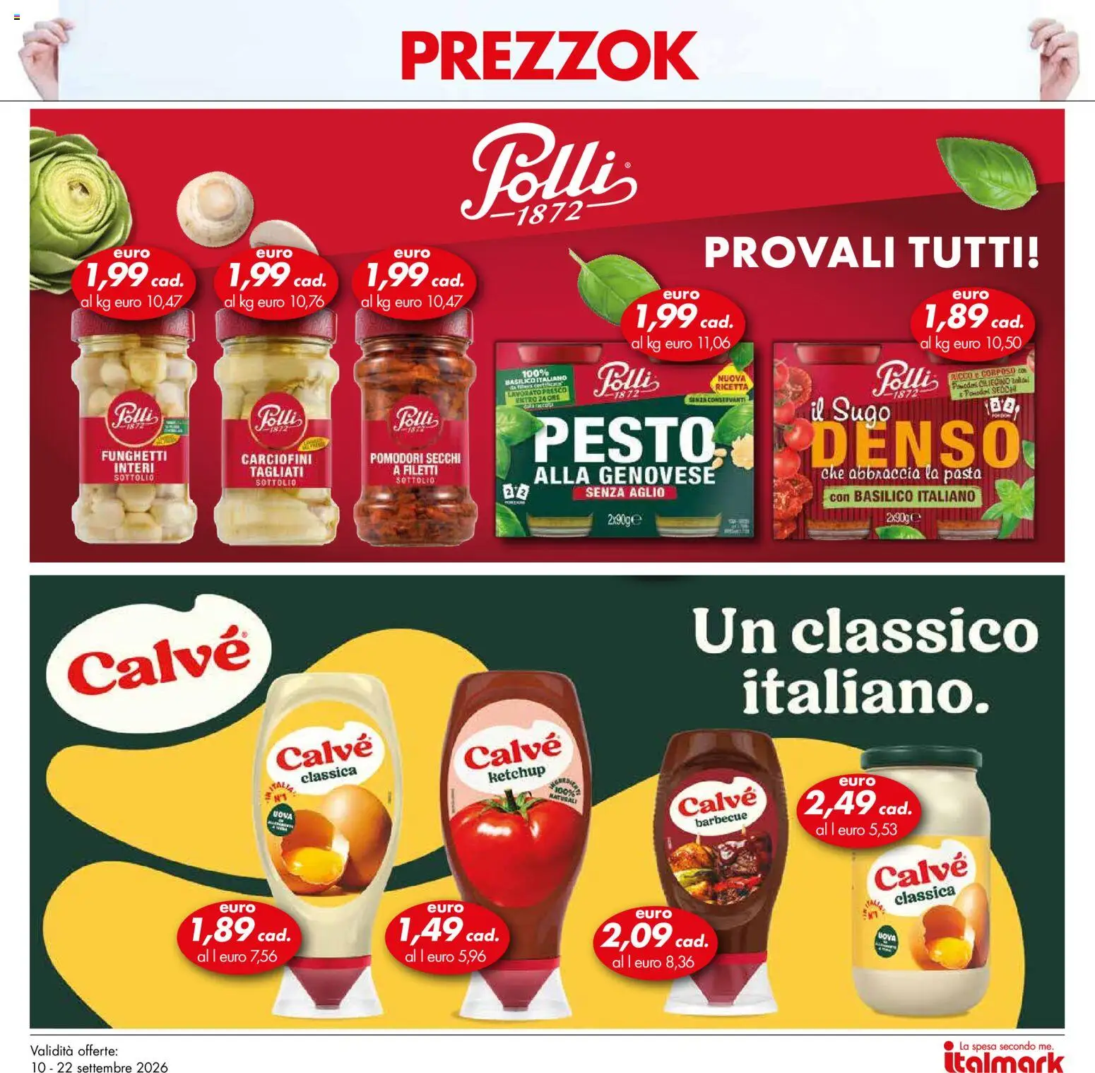 Volantino Italmark del 10/09/2026 | Pagina: 31 | Prodotti: Ketchup, Aglio, Pomodori, Pomodori secchi