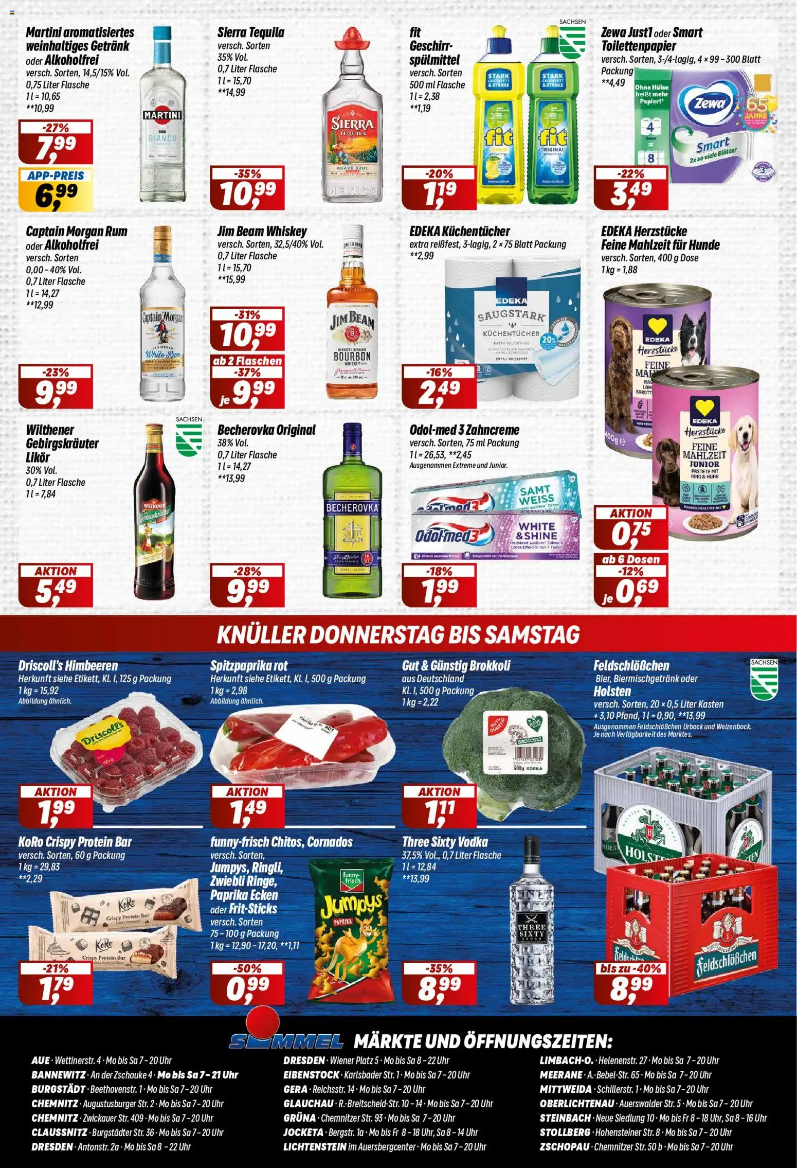 Simmel Prospekt – gültig ab 29.06.2026 | Seite: 8 | Produkte: Himbeeren, Jim beam, Vodka, Bourbon