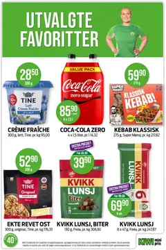 Forhåndsvisning av CRÈME FRAÎCHE, 300 g, lett, Tine, 17 % fett gyldig fra 28/09/2026 | Side: 19