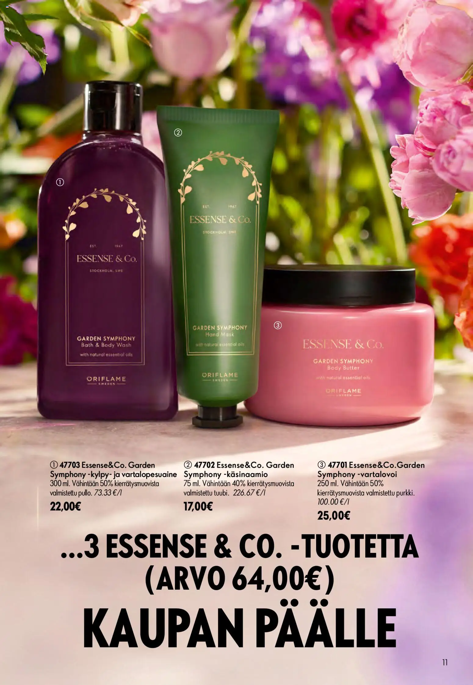 Oriflame - Esite 11 – voimassa 05/08/2026 alkaen | Sivu: 11 | Tuotteet: Vartalovoi, Käsinaamio, Kylpy