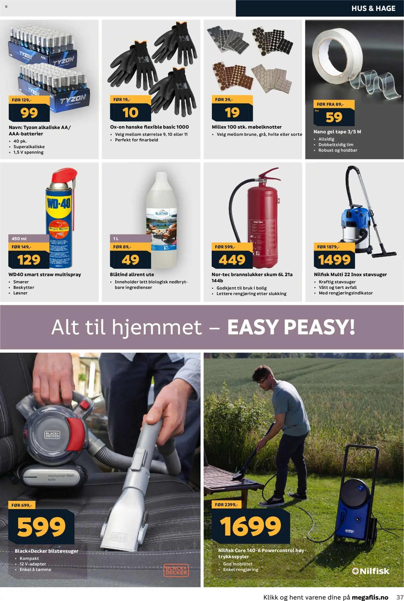 {H1} | Side: 37 | Produkter: WD40, Støvsuger, Ingredienser