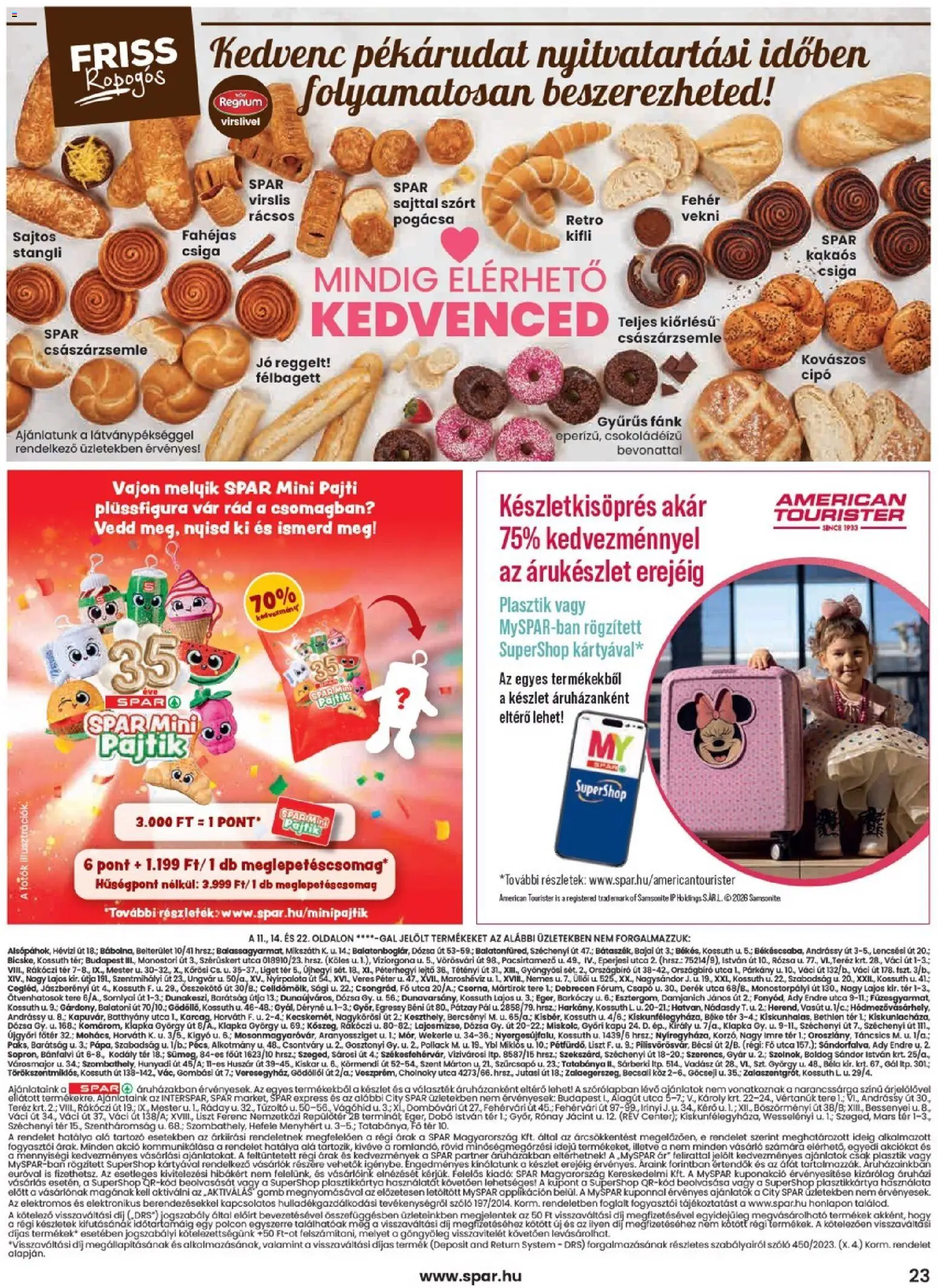 Spar akciós ujság - amely érvényes a következő dátumtól: 2026.09.10. | Oldal: 23