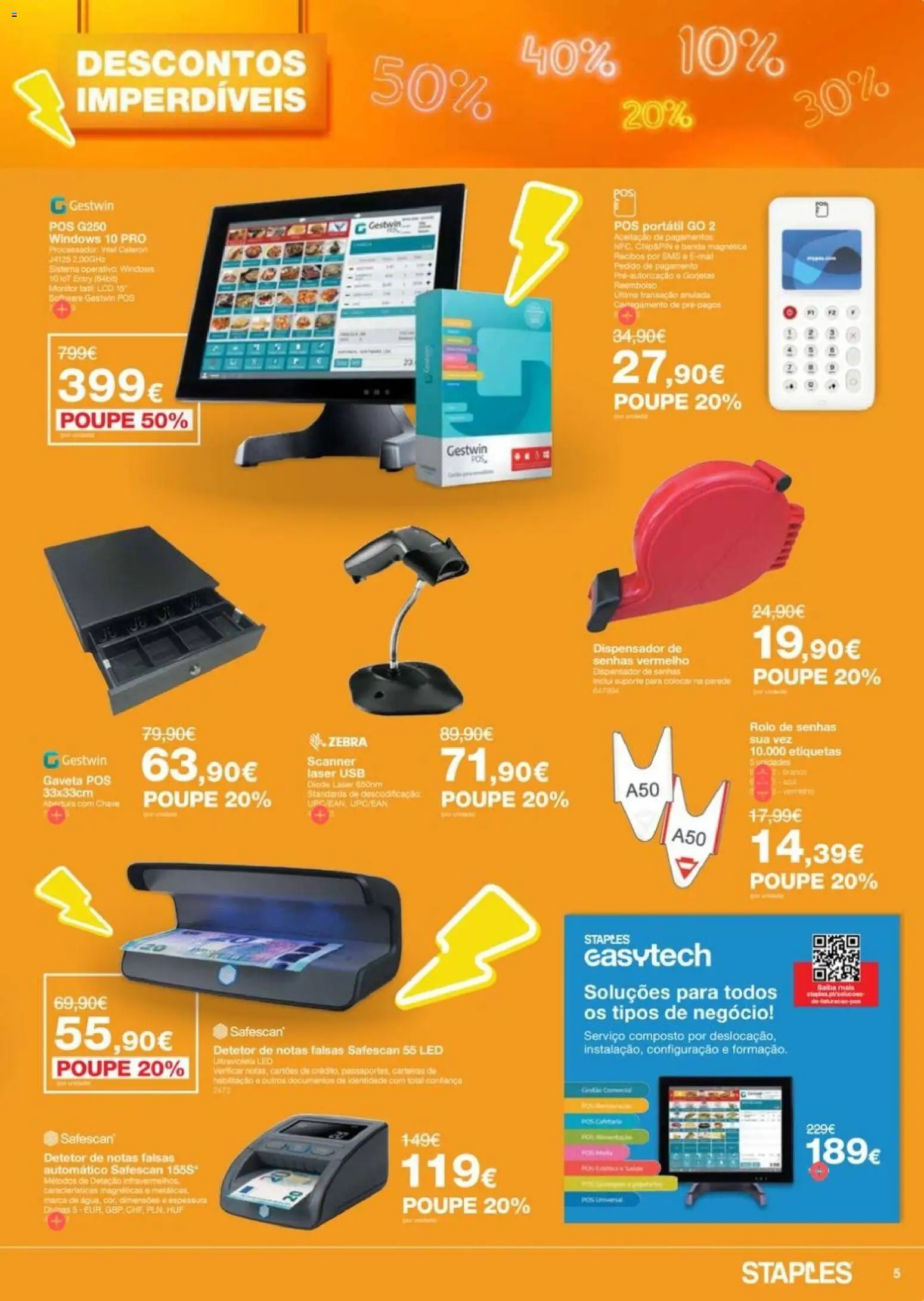 Staples Descontos imperdiveis de julho │ válido de 09/07/2026 | Página: 5 | Produtos: Monitor, USB, Scanner