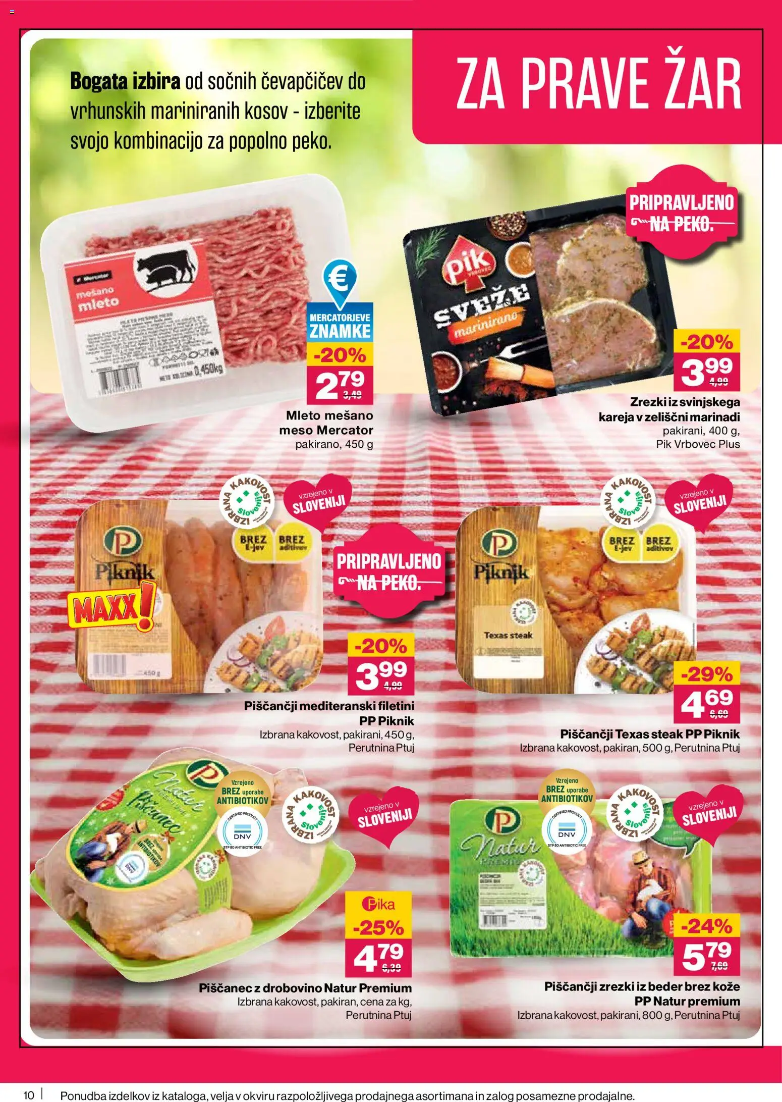 Novi Mercator katalog ponudbe – veljaven od 07.05.2026 | Stran: 10 | Izdelki: Zar, Zrezki