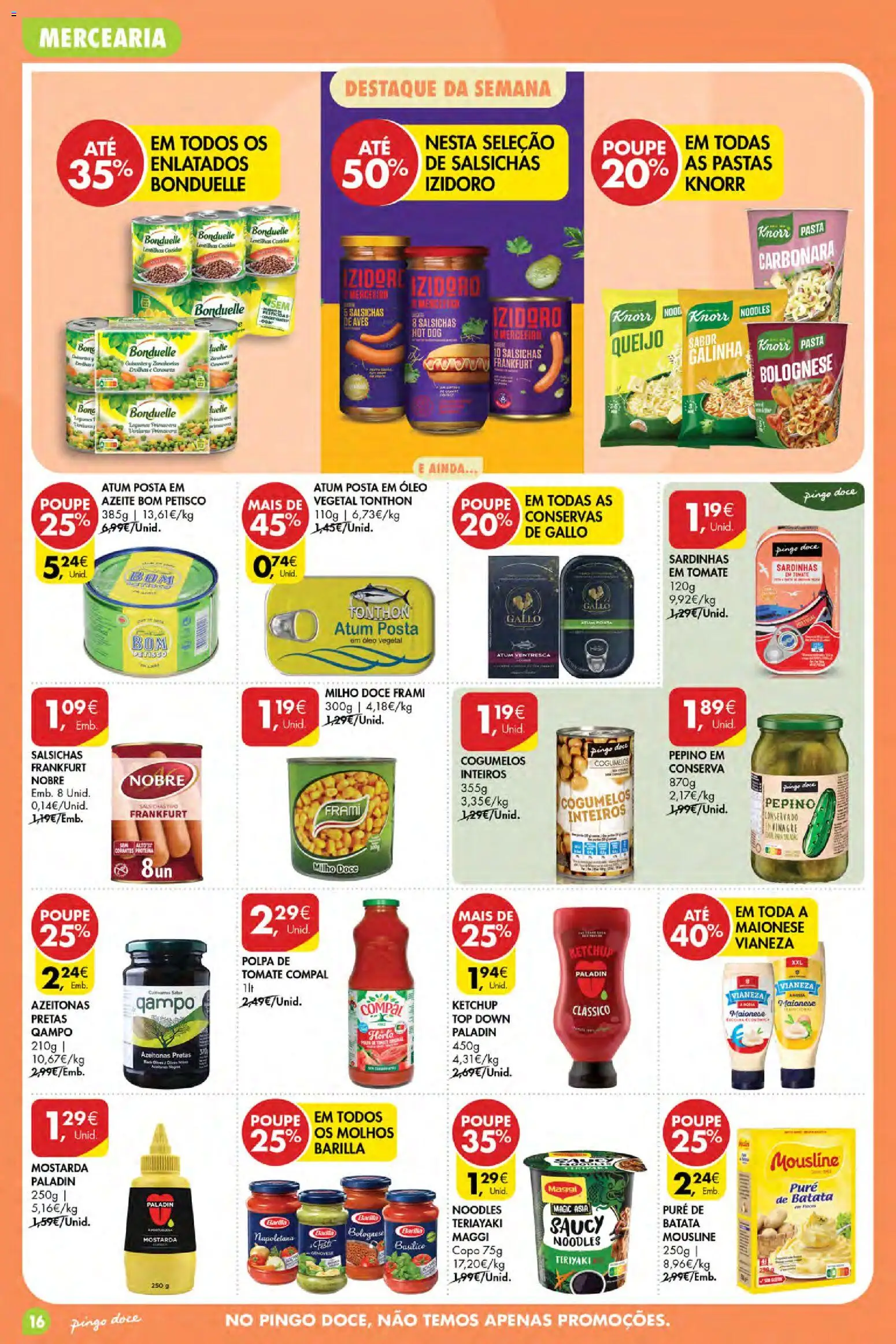 Pingo Doce folheto Poupe Esta Semana Açores │ válido de 08/10/2026 | Página: 16 | Produtos: Molhos, Queijo, Óleo, Milho