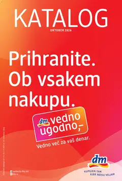 DM Drogerie Markt katalog akcije – veljaven od 01.10.2026