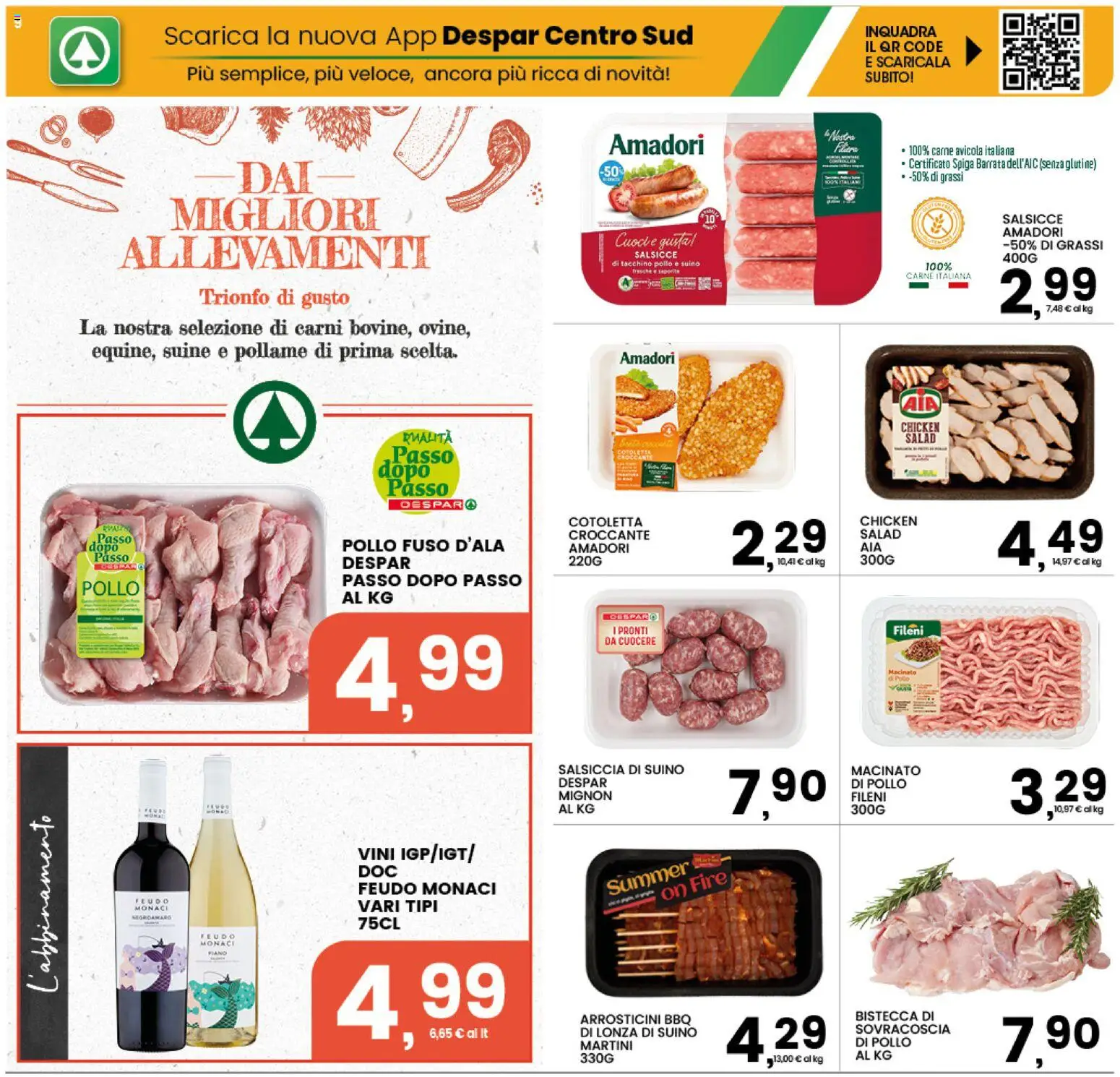 Volantino Interspar del 20/07/2026 | Pagina: 9 | Prodotti: Pollo, Suino, Tacchino, Arrosticini