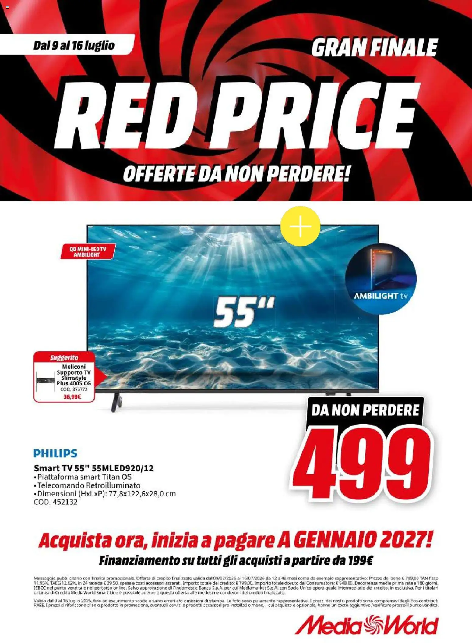 Volantino Media World del 09/07/2026 | Pagina: 12 | Prodotti: Telecomando, smart TV, TV