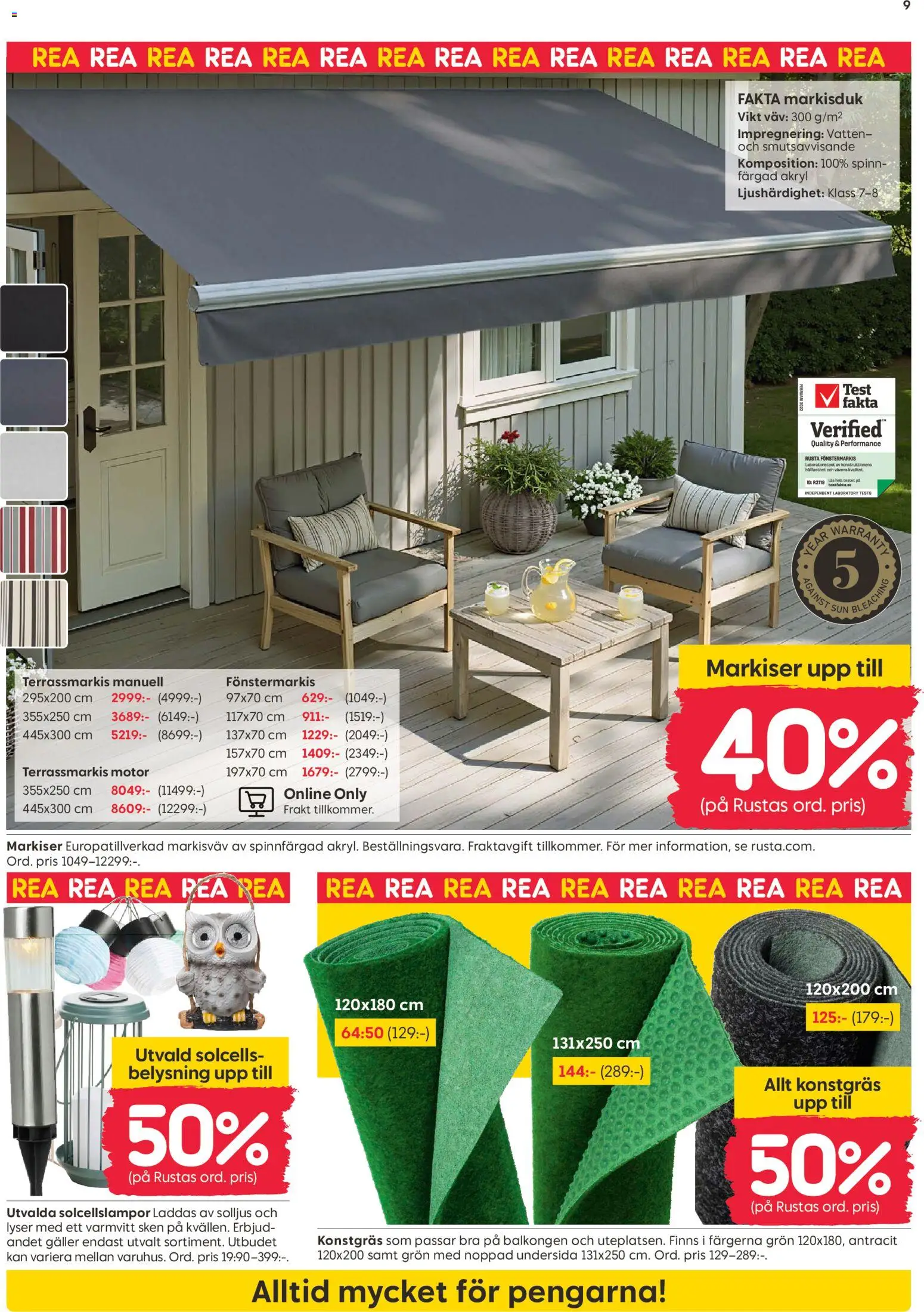 Rusta reklamblad aktuell från 20/07/2026 | Sida: 9 | Produkter: Galler, Konstgräs