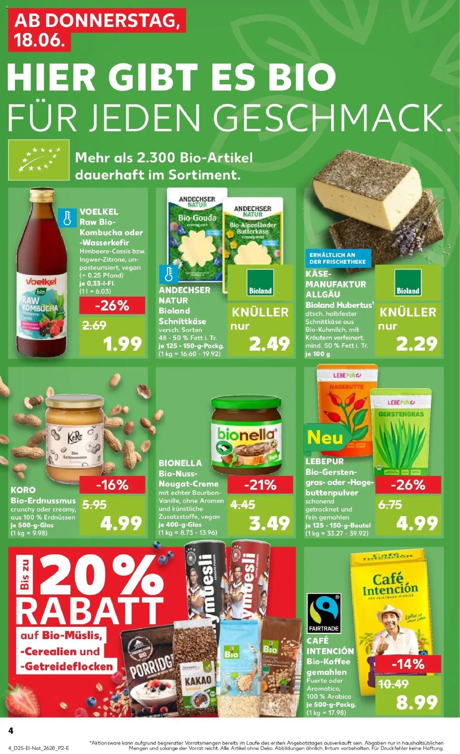 Kaufland Prospekt Ahrensfelde – gültig ab 18.06.2026 | Seite: 4 | Produkte: Käse, Bourbon