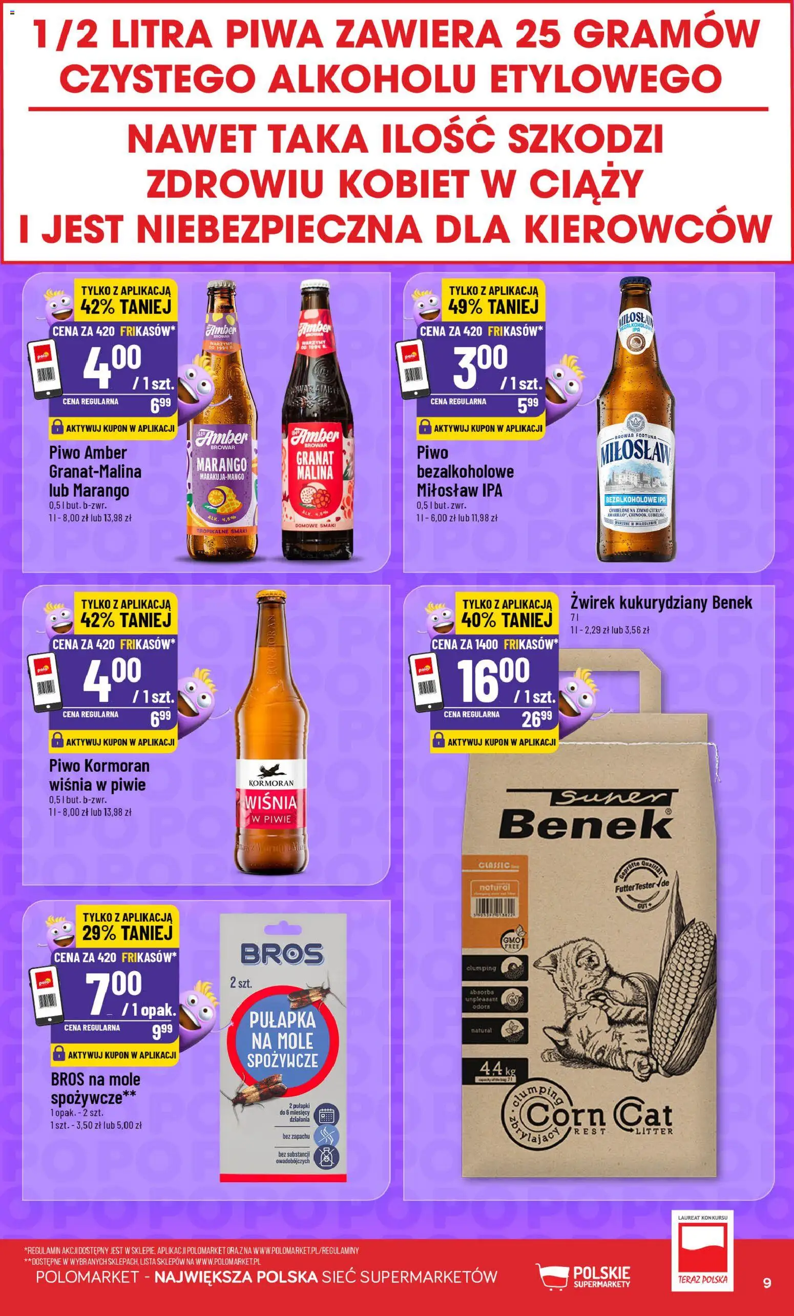 POLOmarket gazetka - Frikasowe Hity od 05.08.2026 | Strona: 9 | Produkty: Malina, Zapach, Piwo