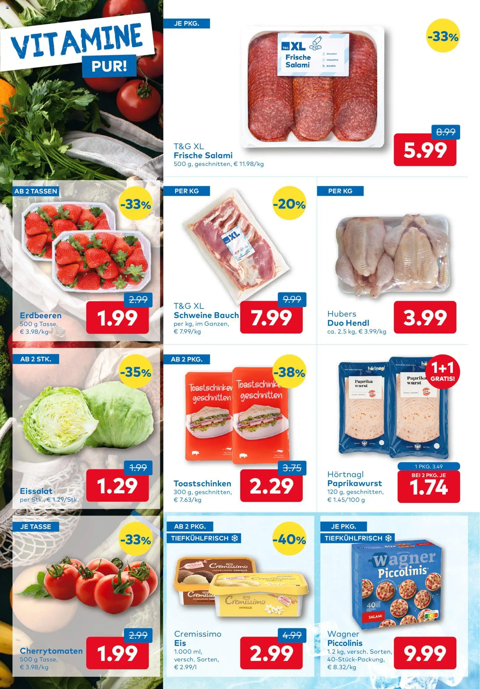T&G Flugblatt gültig ab 07.05.2026 | Seite: 2 | Produkte: Erdbeeren, Wurst, Schokolade, Salami