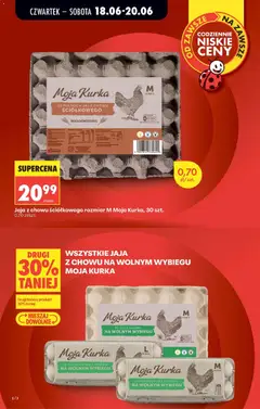 Pogląd oferty "Jaja z chowu ściółkowego rozmiar M Moja Kurka, 30 szt., Jaja z chowu ściółkowego rozmiar M Moja Kurka, 30 szt." - ważna od 18.06.2026 | Strona: 4
