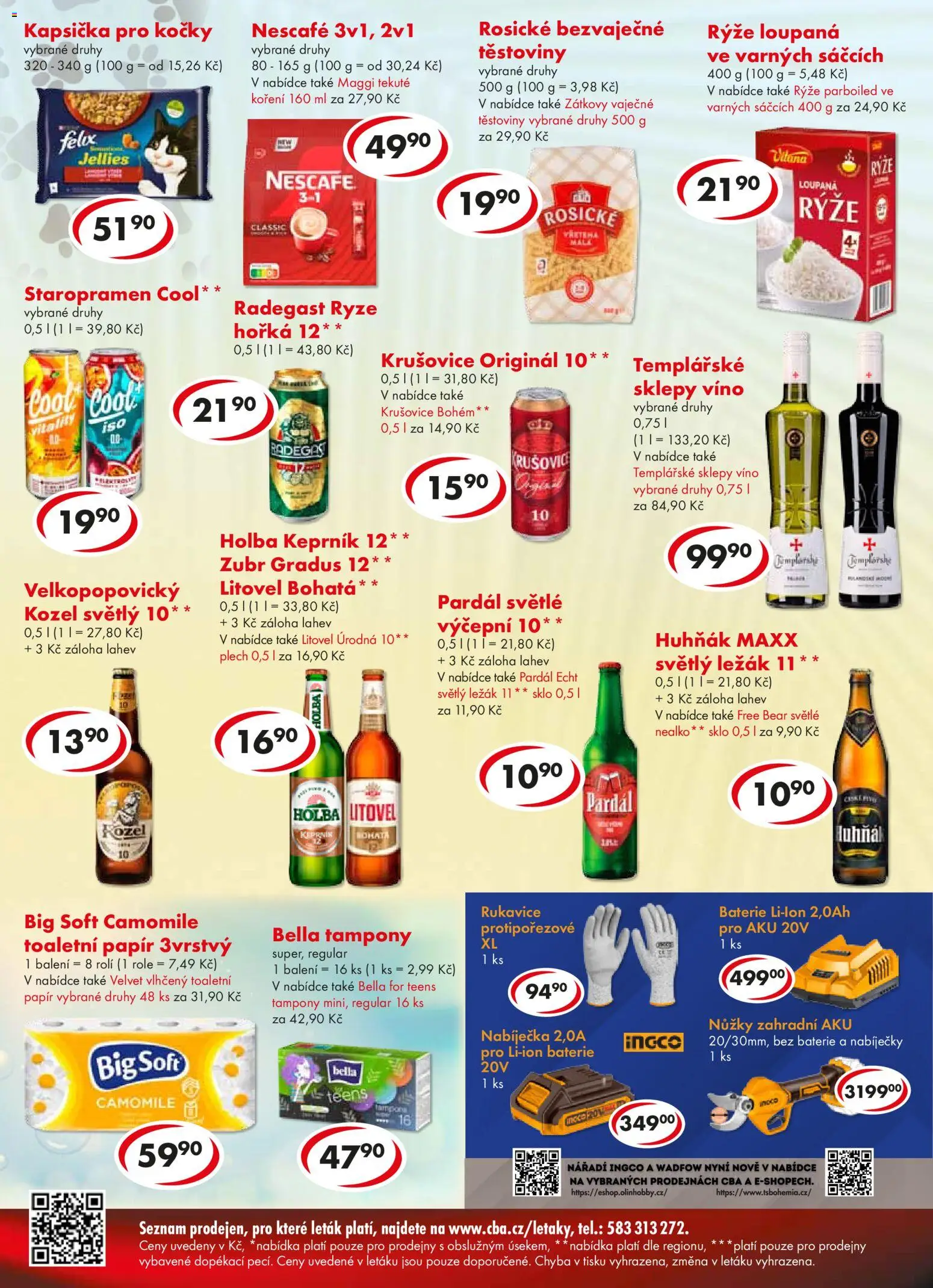 CBA leták - Premium od 08.07.2026 | Strana: 4 | Produkty: Felix, Staropramen, Krušovice, Láhev