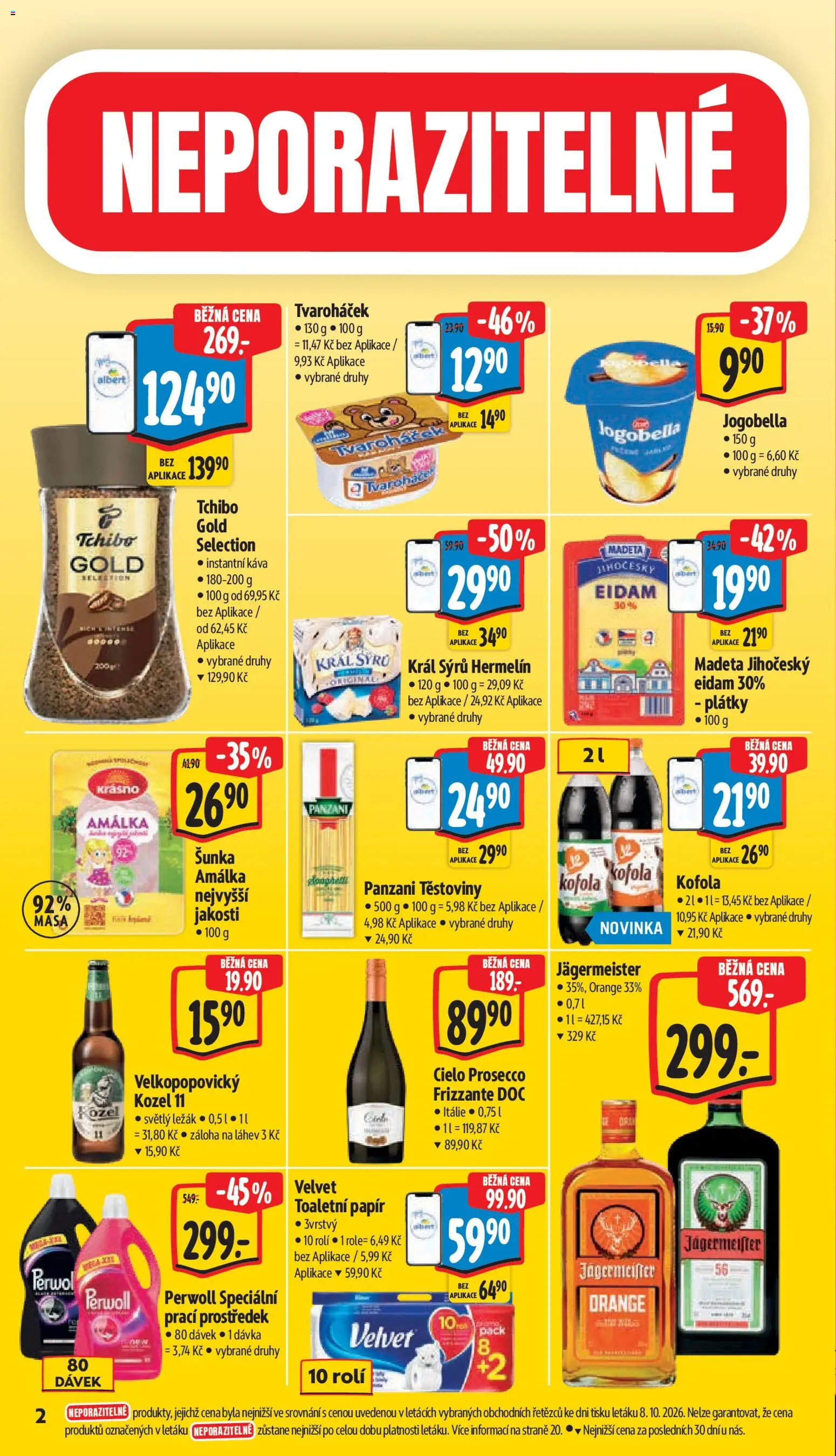 Albert leták - Supermarket od 14.10.2026 | Strana: 6 | Produkty: Tchibo, Kozel 11, Těstoviny Panzani, Prosecco Frizzante