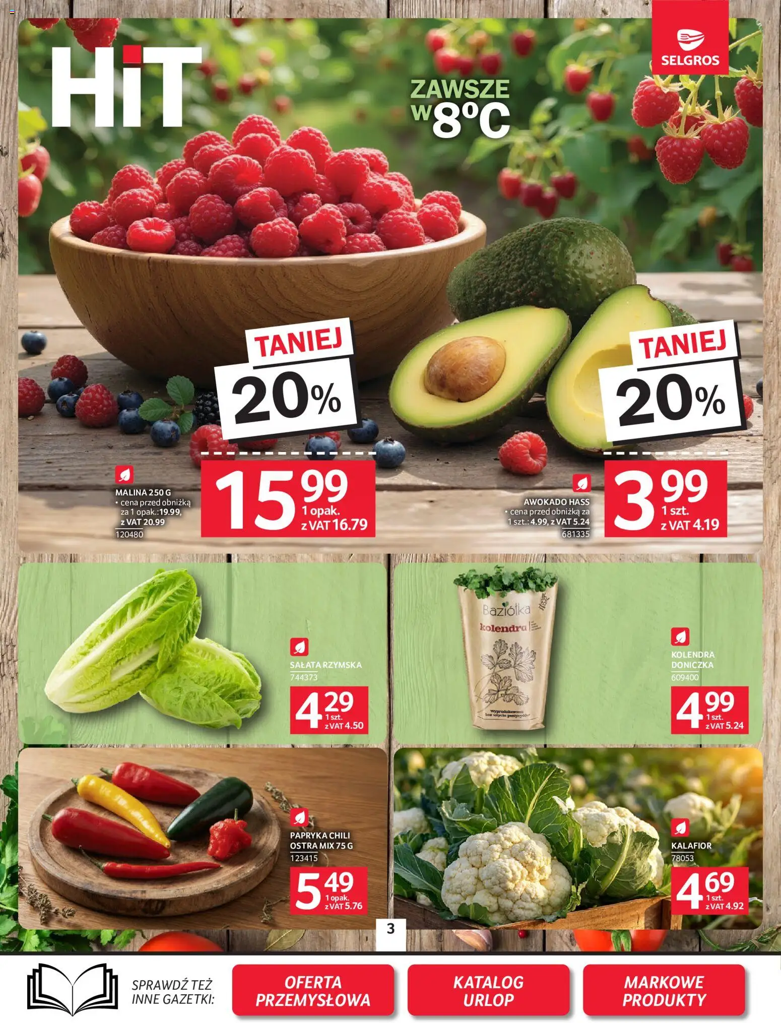 Selgros cash&carry gazetka od 18.06.2026 | Strona: 3 | Produkty: Chili, Malina, Papryka, Doniczka