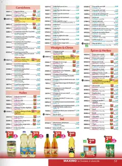 Maximo - Prévisualisation de Maximo catalogue valide à partir de 22.05.2026 | Page: 53 | Produits: Herbes de provence, Huile de friture, Vinaigre, Moutarde