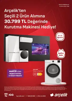 21 Ağustos 2026 tarihinden itibaren geçerli olan Arçelik kataloğu önizlemesi